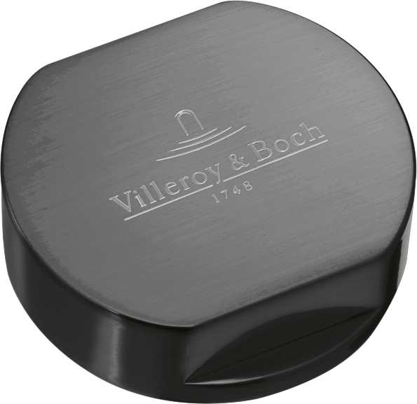 Villeroy & Boch Zubehör Abdeckkappe für Einzeldrehgriff, aus Edelstahl, Anthracite