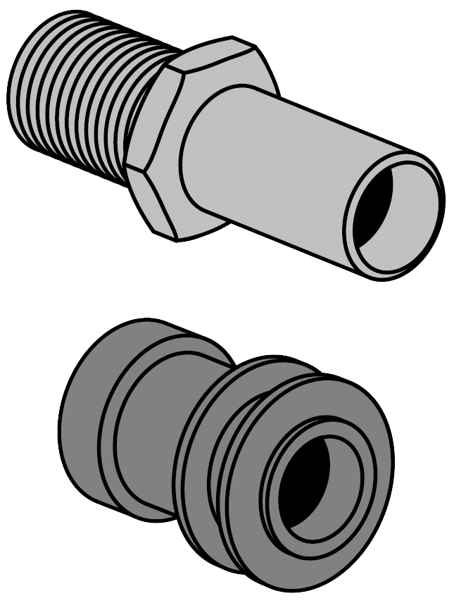 Villeroy & Boch Accessoires Tubulure d'alimentation, 76x80x27.5mm