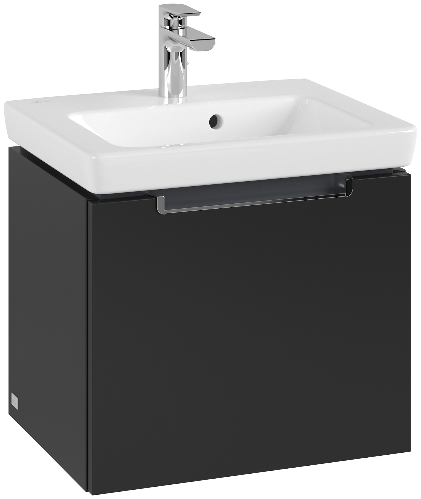 Villeroy & Boch Subway 2.0 Waschbeckenunterschrank, 1 Auszug, 485x420x380mm, Korpus: Volcano Black, Front: Volcano Black