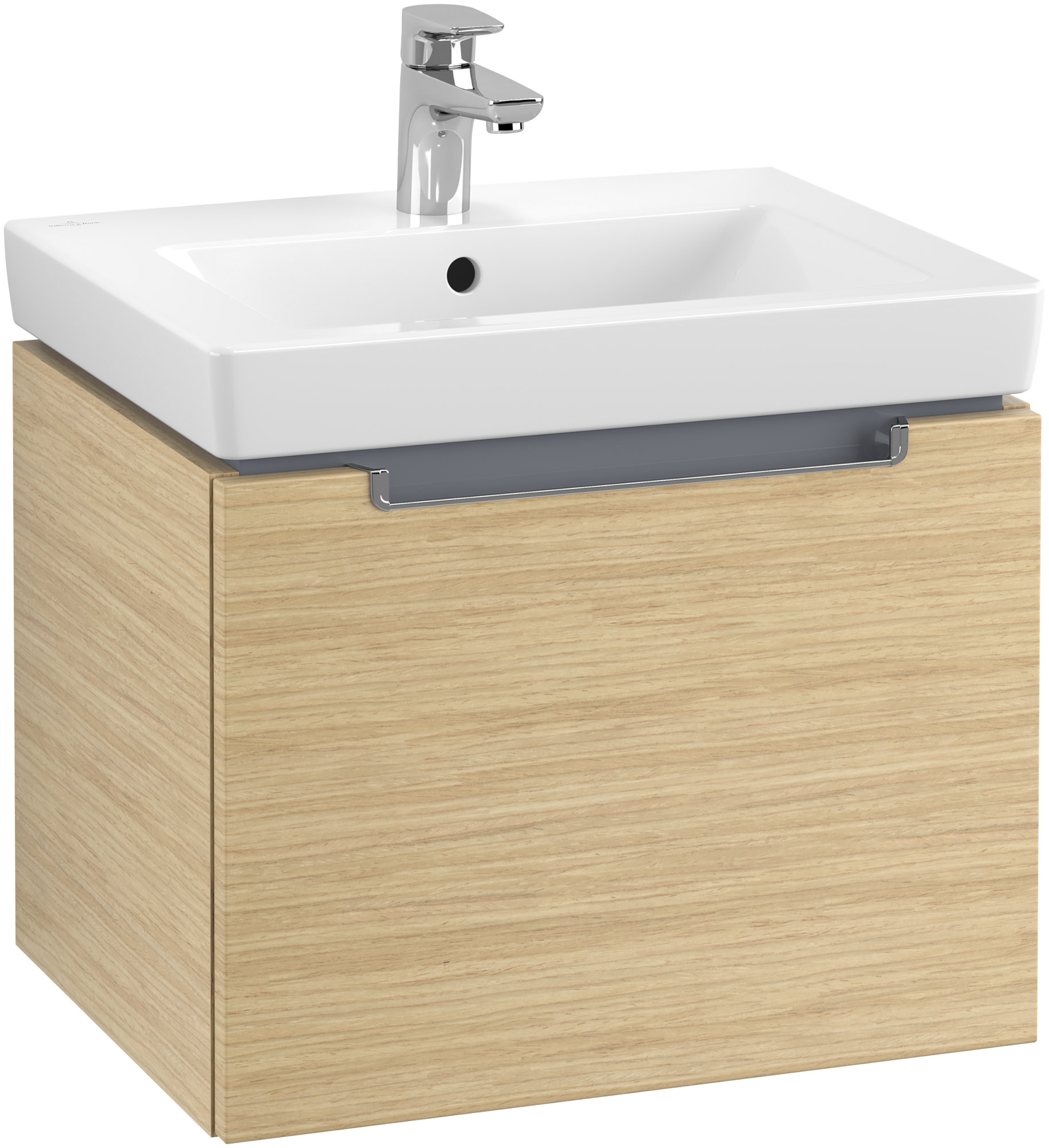 Villeroy & Boch Subway 2.0 Wastafelonderkast, 1 uittreklade, 537x420x423mm, Corpus: Nordic Oak, Front: Nordic Oak