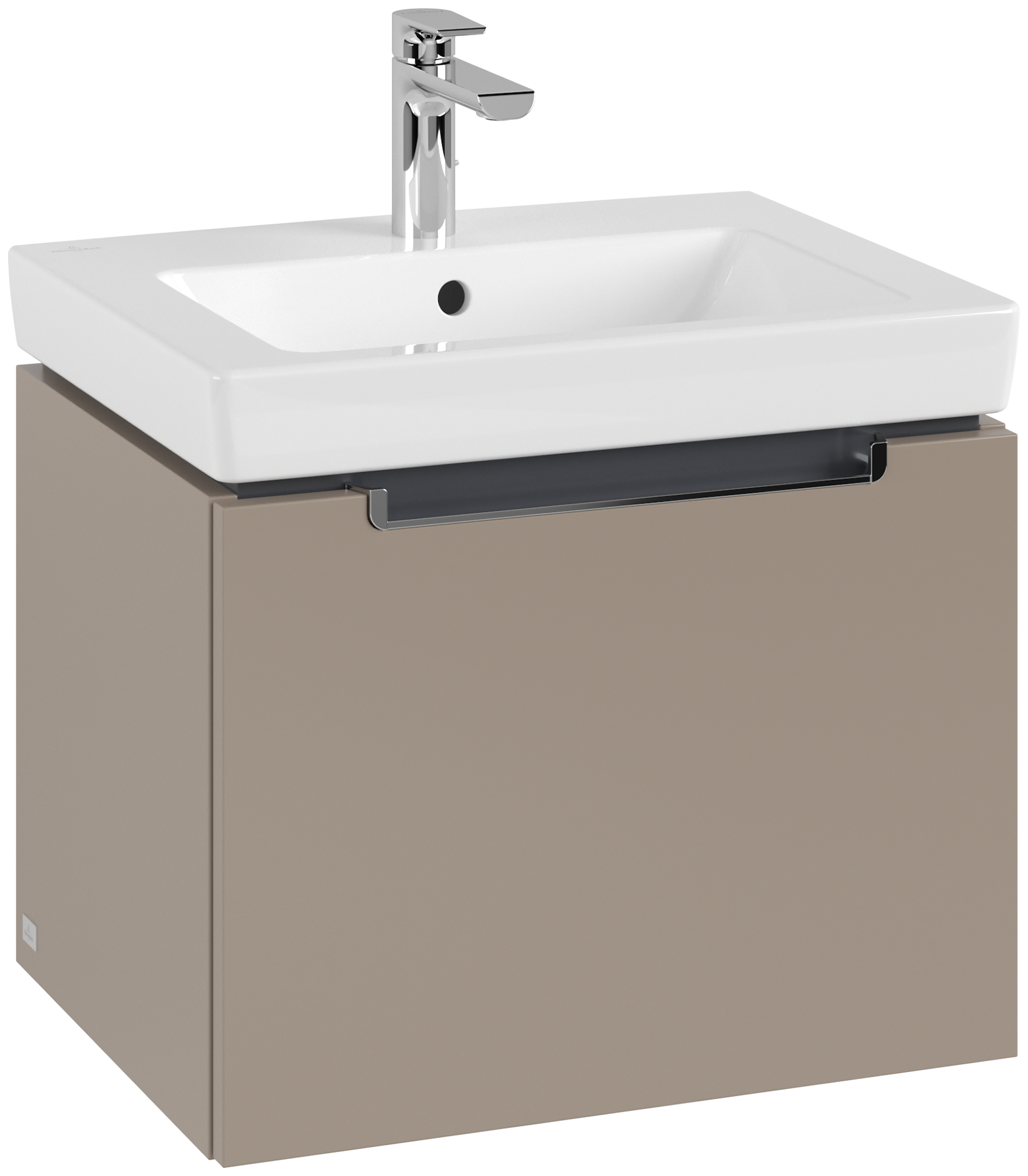 Villeroy & Boch Subway 2.0 Waschbeckenunterschrank, 1 Auszug, 537x420x423mm, Korpus: Taupe, Front: Taupe