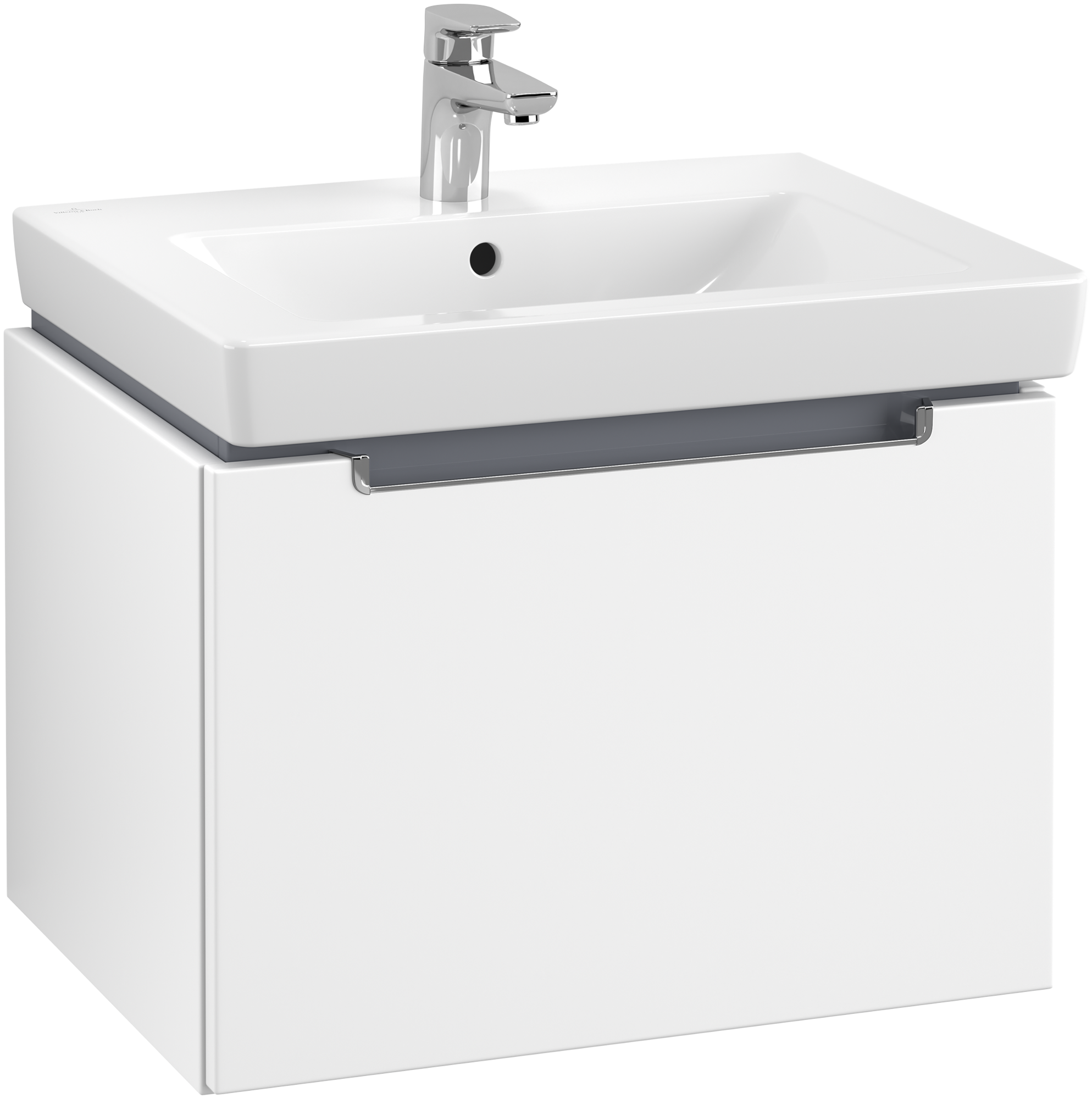 Villeroy & Boch Subway 2.0 Waschbeckenunterschrank, 1 Auszug, 587x420x454mm, Korpus: White Matt, Front: White Matt
