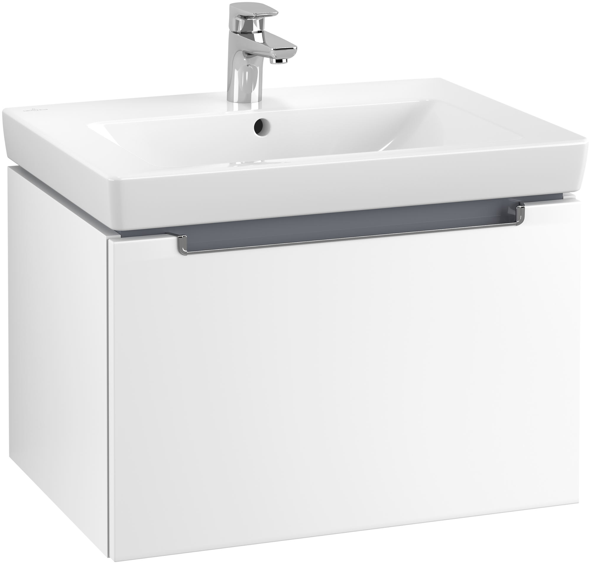 Villeroy & Boch Subway 2.0 Skab, 2 udtræk, 637x420x454mm, Korpus: White Matt, Front: White Matt