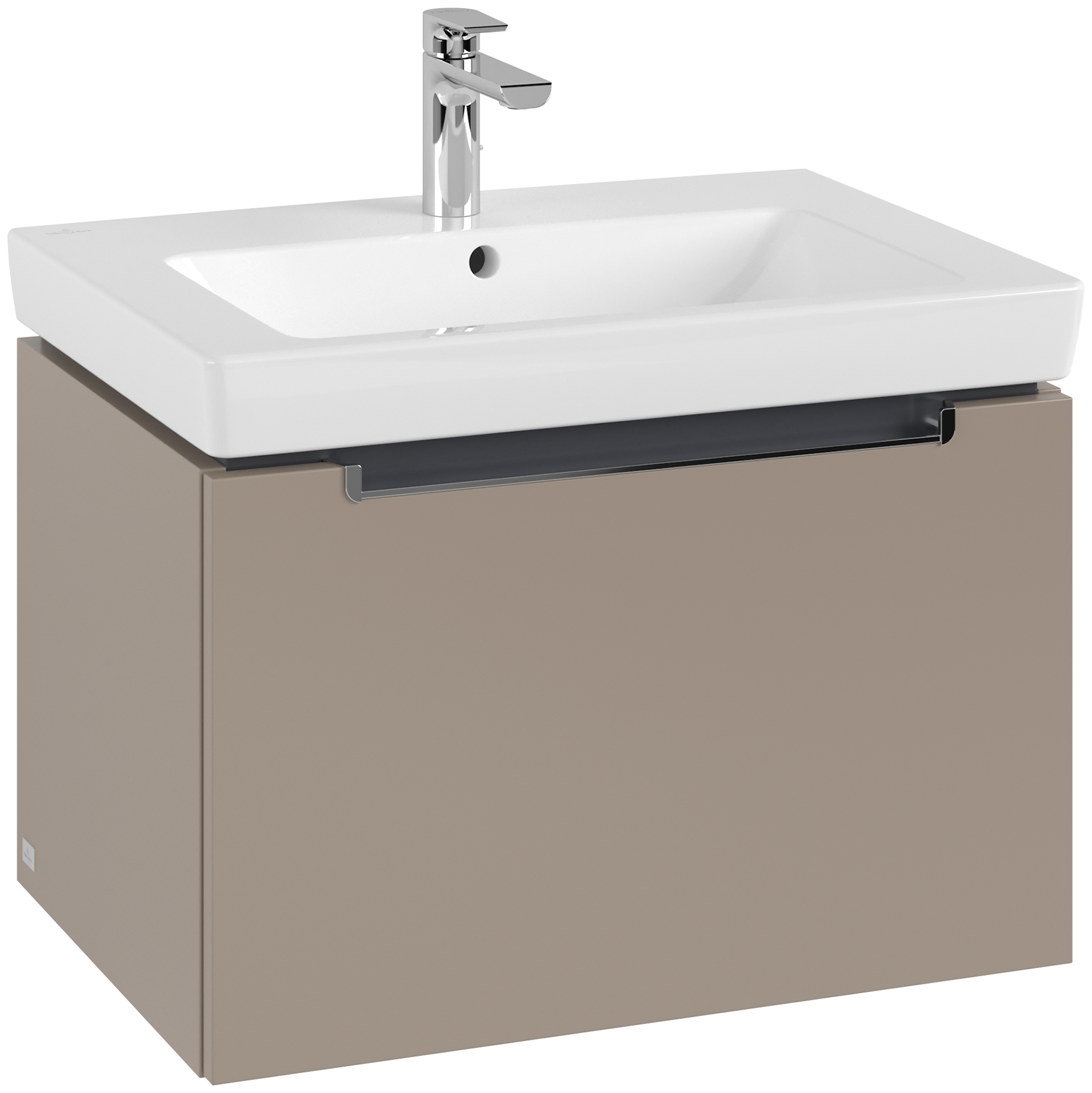 Villeroy & Boch Subway 2.0 Waschbeckenunterschrank, 2 Auszüge, 637x420x454mm, Korpus: Taupe, Front: Taupe