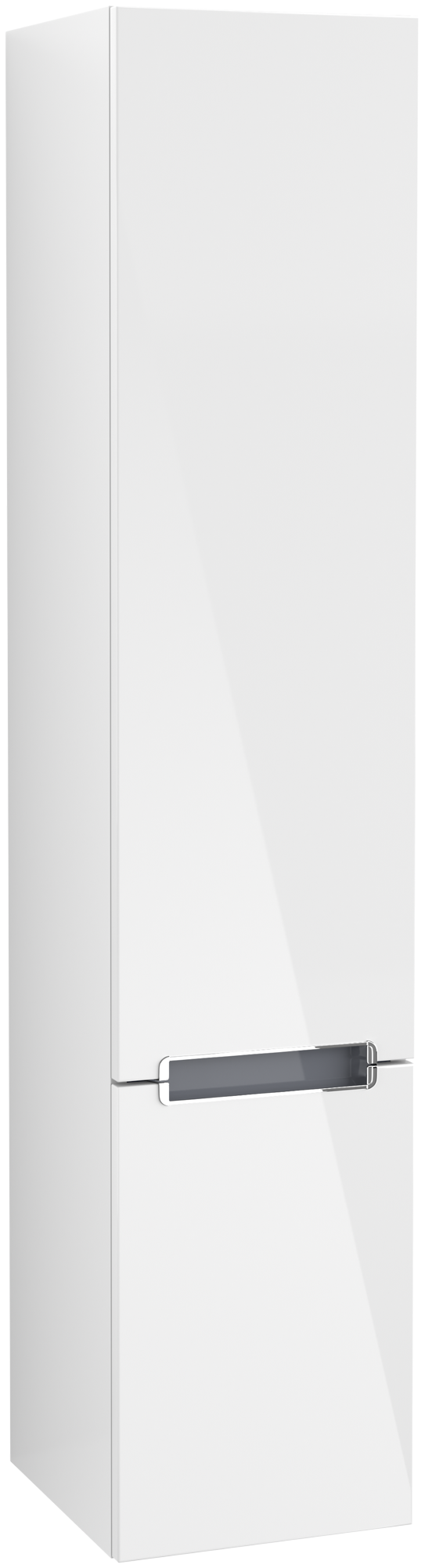 Villeroy & Boch Subway 2.0 Hochschrank, 2 Türen, 350x1650x370mm, Korpus: Glossy White, Front: Glossy White