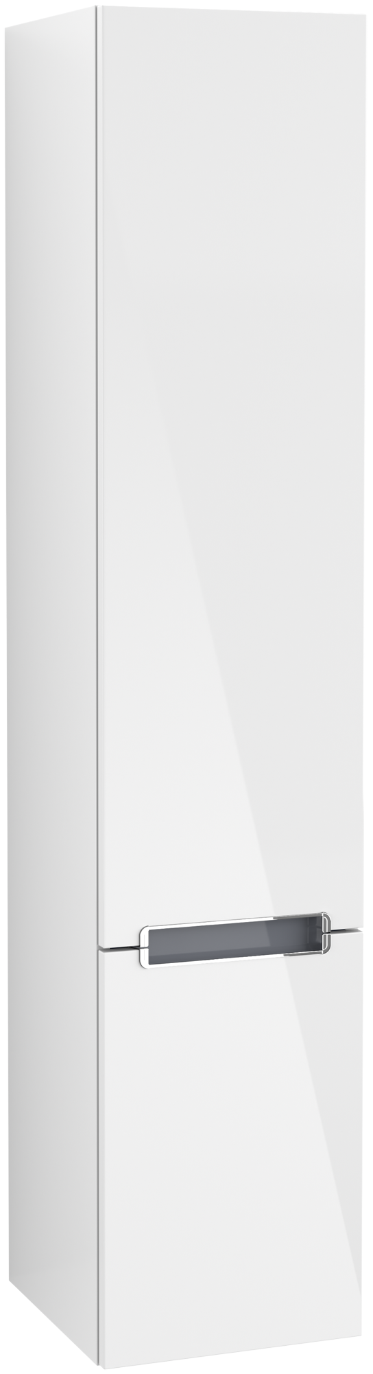 Villeroy & Boch Subway 2.0 Zijkast, 2 schuifladen, 350x1650x370mm, Corpus: Glossy White, Front: Glossy White