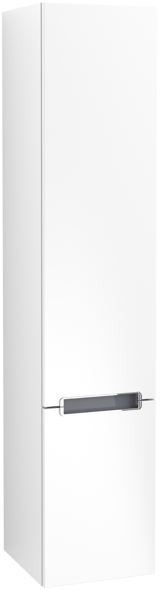 Villeroy & Boch Subway 2.0 Zijkast, 2 schuifladen, 350x1650x370mm, Corpus: White Matt, Front: White Matt