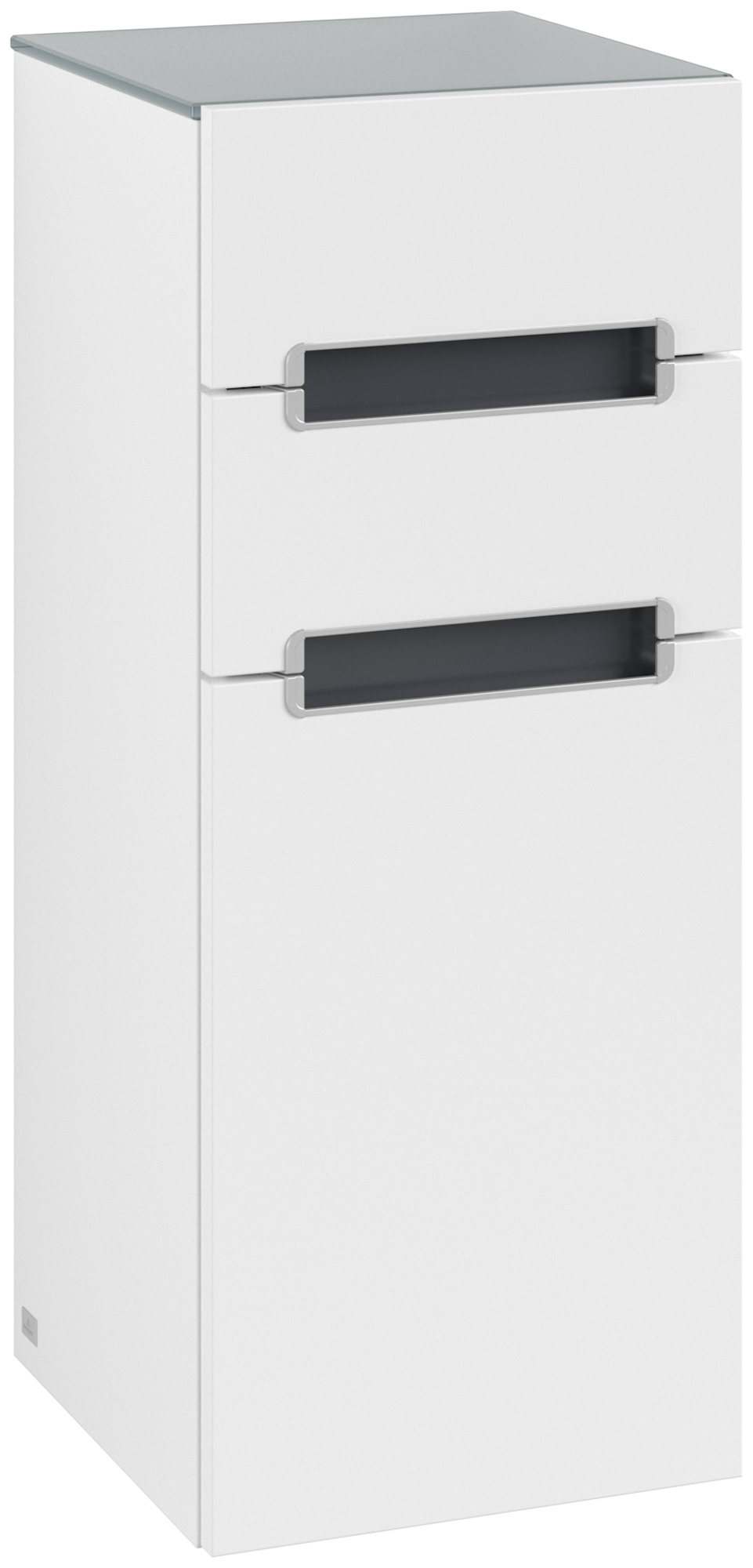 Villeroy & Boch Subway 2.0 Zijkast, 2 schuifladen, 350x860x370mm, Corpus: White Matt, Front: White Matt
