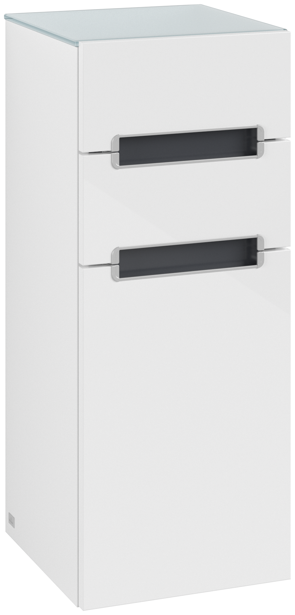 Villeroy & Boch Subway 2.0 Zijkast, 2 schuifladen, 356x857x370mm, Corpus: Glossy White, Front: Glossy White