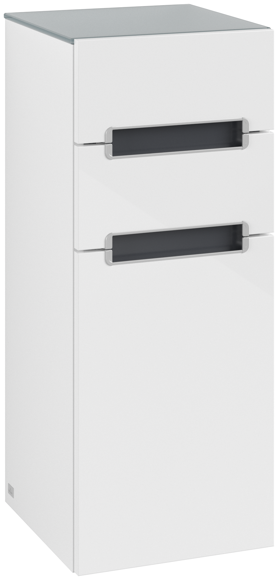 Villeroy & Boch Subway 2.0 Zijkast, 2 schuifladen, 356x857x370mm, Corpus: Glossy White, Front: Glossy White