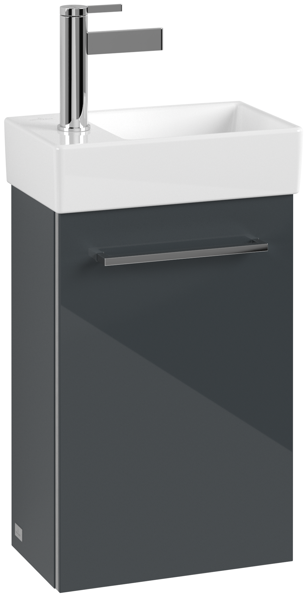 Villeroy & Boch Avento Waschbeckenunterschrank, 1 Tür, 340x514x200mm, Korpus: Crystal Grey, Front: Crystal Grey