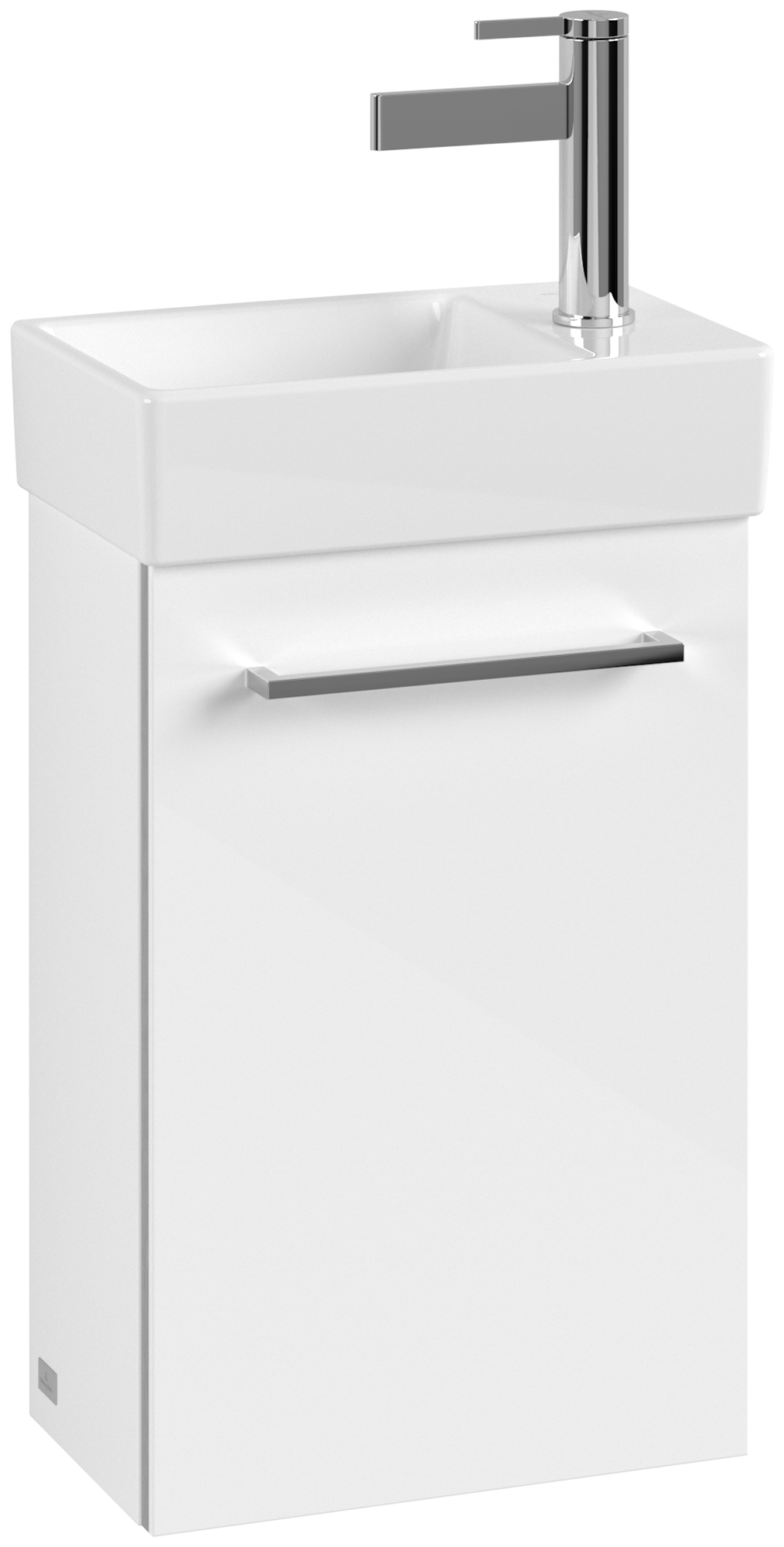 Villeroy & Boch Avento Waschbeckenunterschrank, 1 Tür, 340x514x202mm, Korpus: Crystal White, Front: Crystal White