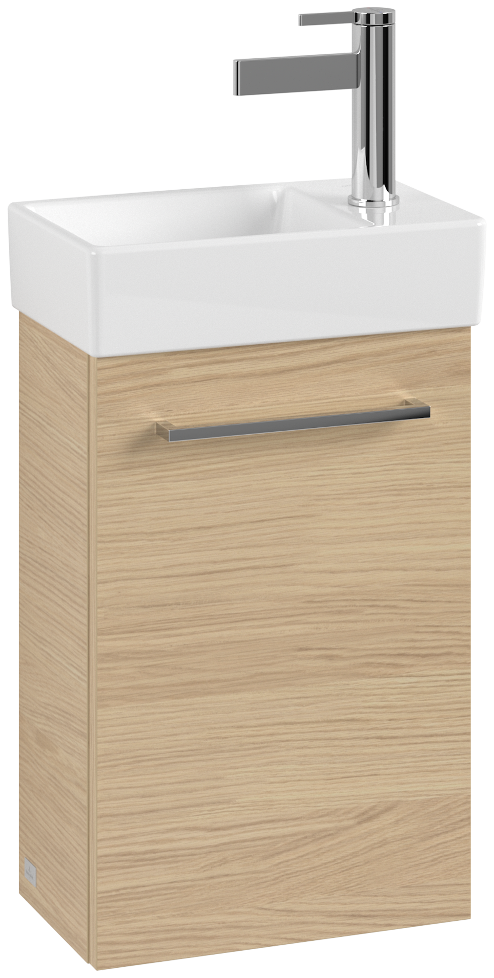 Villeroy & Boch Avento Vanity unit, 1 door, 340x514x202mm, Body: Nordic Oak, Front: Nordic Oak