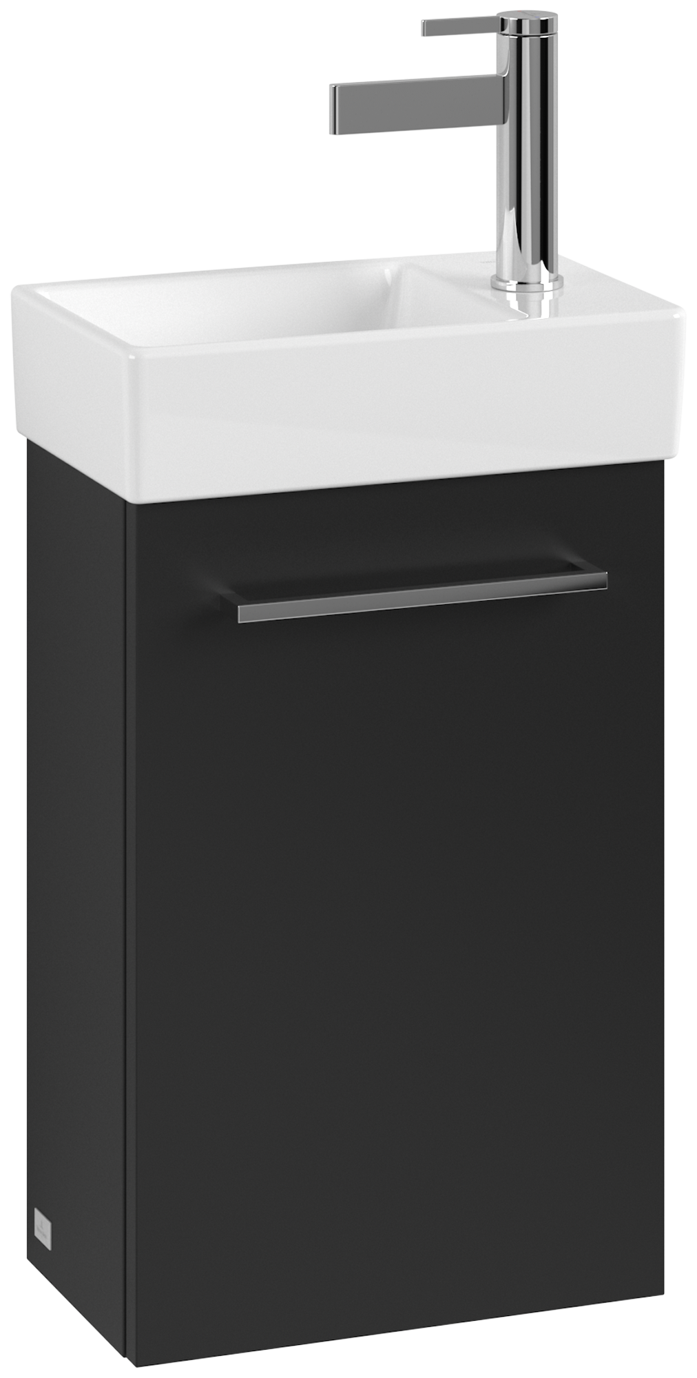 Villeroy & Boch Avento Wastafelonderkast, 1 deur, 340x514x202mm, Corpus: Volcano Black, Front: Volcano Black
