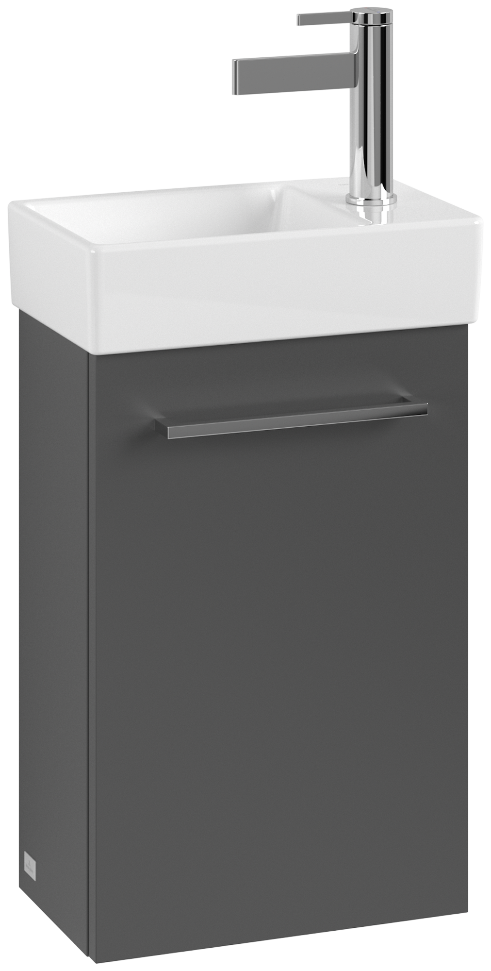 Villeroy & Boch Avento Wastafelonderkast, 1 deur, 340x514x202mm, Corpus: Graphite, Front: Graphite