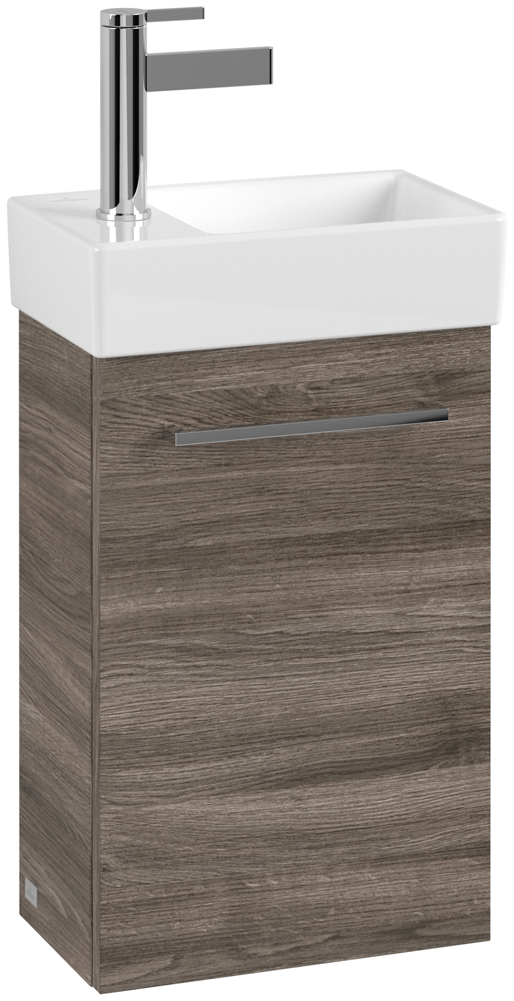 Villeroy & Boch Avento Waschbeckenunterschrank, 1 Tür, 340x514x200mm, Korpus: Stone Oak, Front: Stone Oak