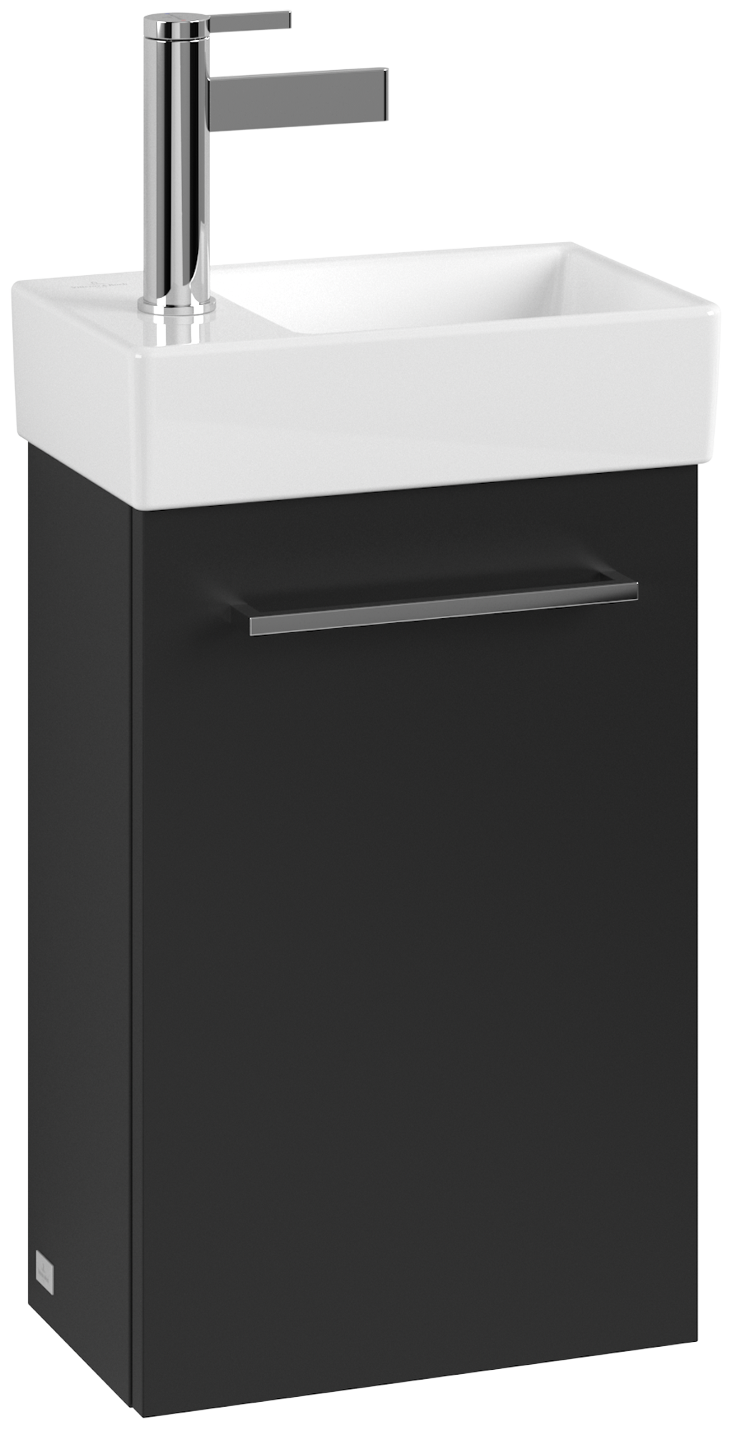 Villeroy & Boch Avento Wastafelonderkast, 1 deur, 340x514x200mm, Corpus: Volcano Black, Front: Volcano Black