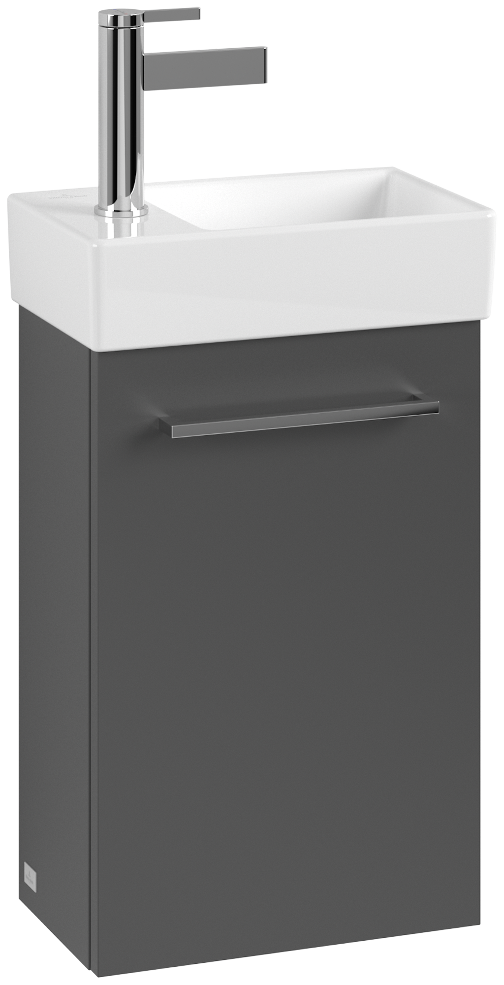 Villeroy & Boch Avento Wastafelonderkast, 1 deur, 340x514x200mm, Corpus: Graphite, Front: Graphite