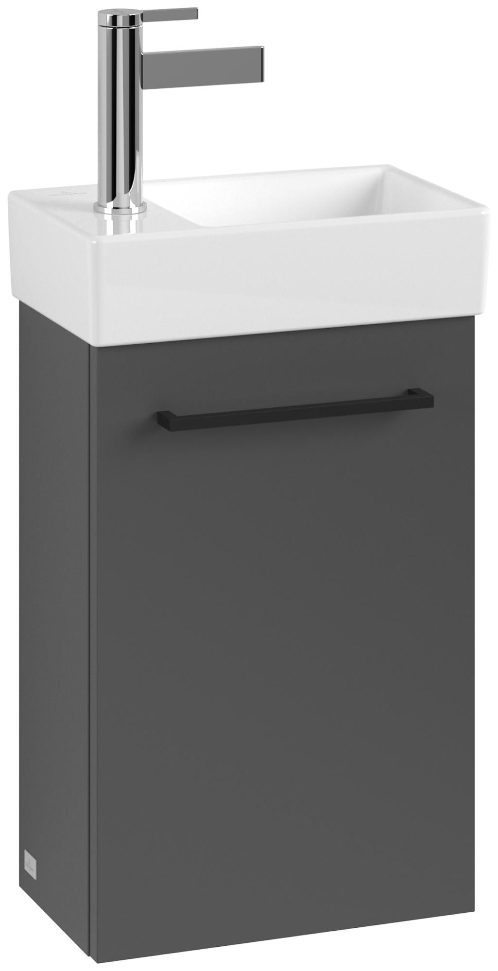 Villeroy & Boch Avento Waschbeckenunterschrank, 1 Tür, 340x514x200mm, Korpus: Graphite, Front: Graphite