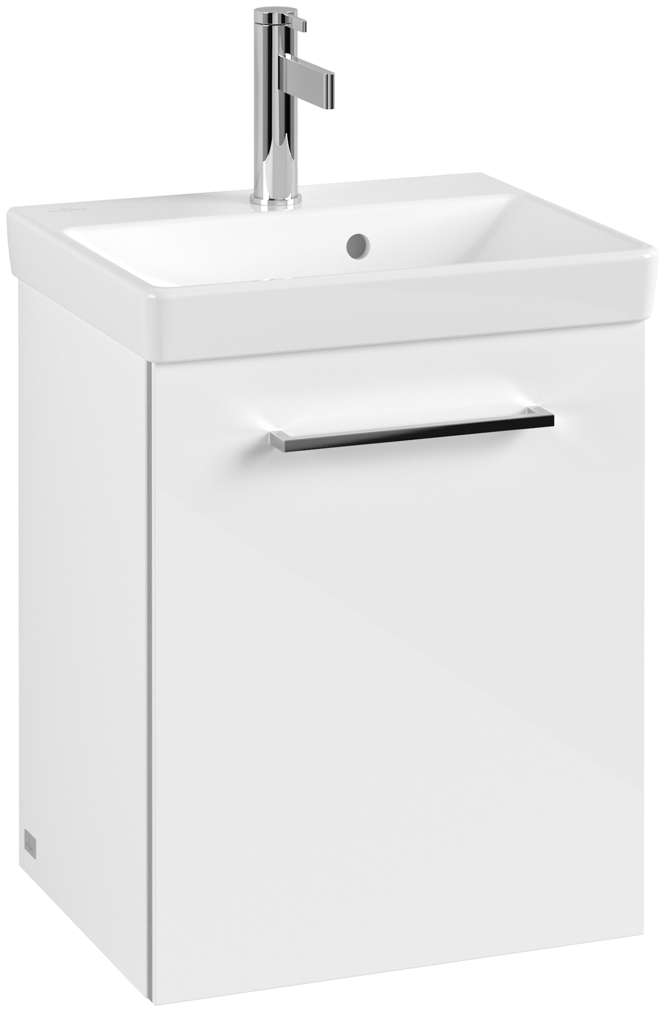 Villeroy & Boch Avento Vanity unit, 1 door, 426x514x350mm, Body: Crystal White, Front: Crystal White