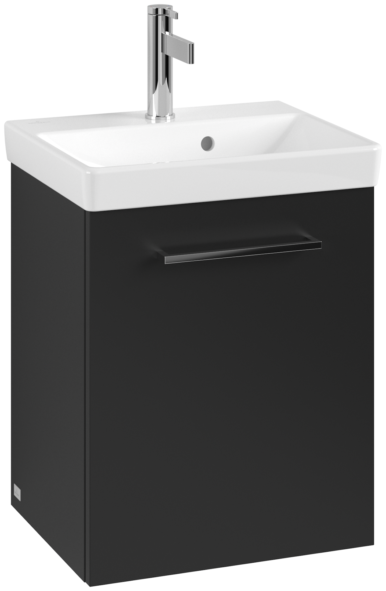 Villeroy & Boch Avento Wastafelonderkast, 1 deur, 426x514x350mm, Corpus: Volcano Black, Front: Volcano Black