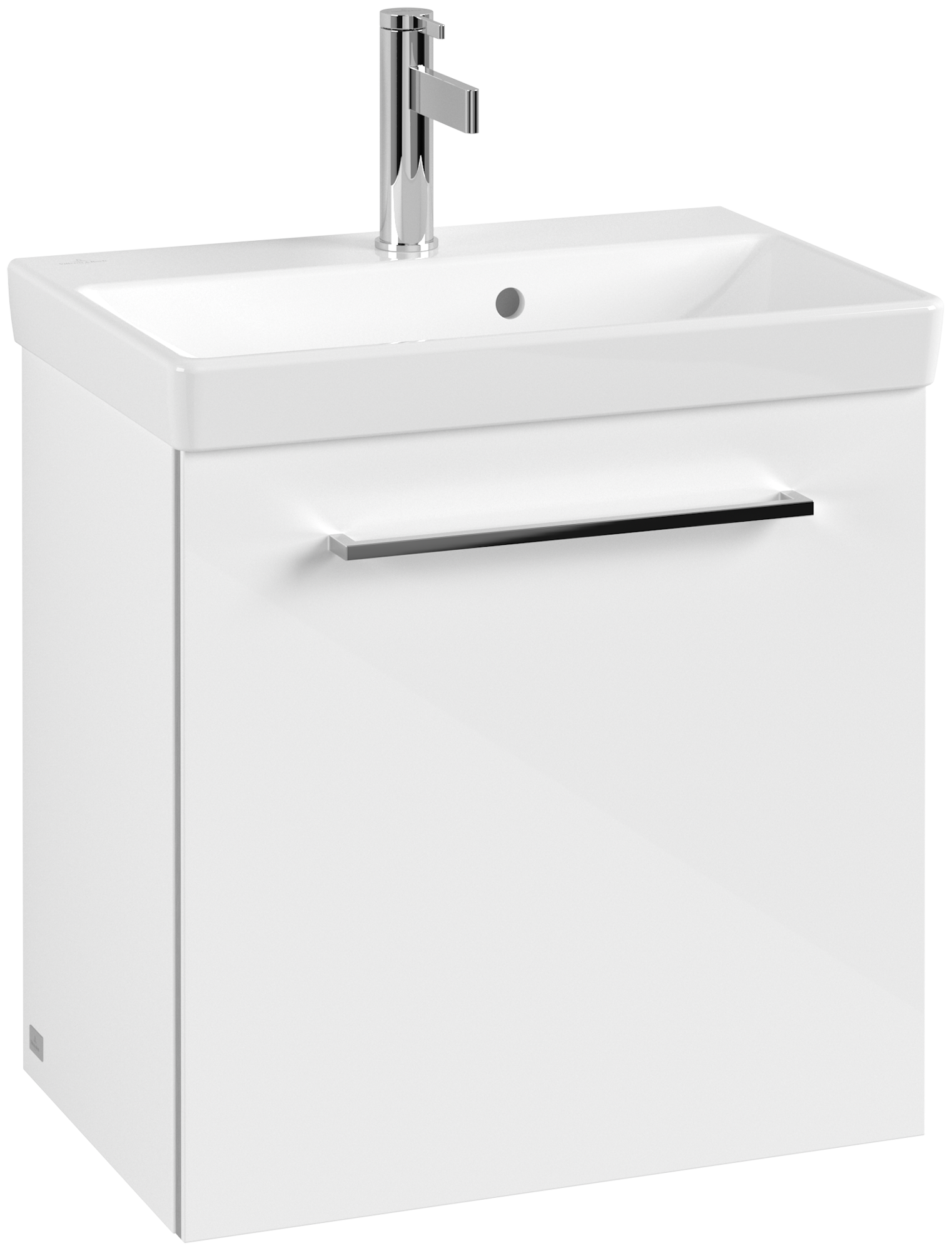 Villeroy & Boch Avento Meuble sous plan, 1 porte, 430x514x352mm, Caisson: Crystal White, Façade: Crystal White