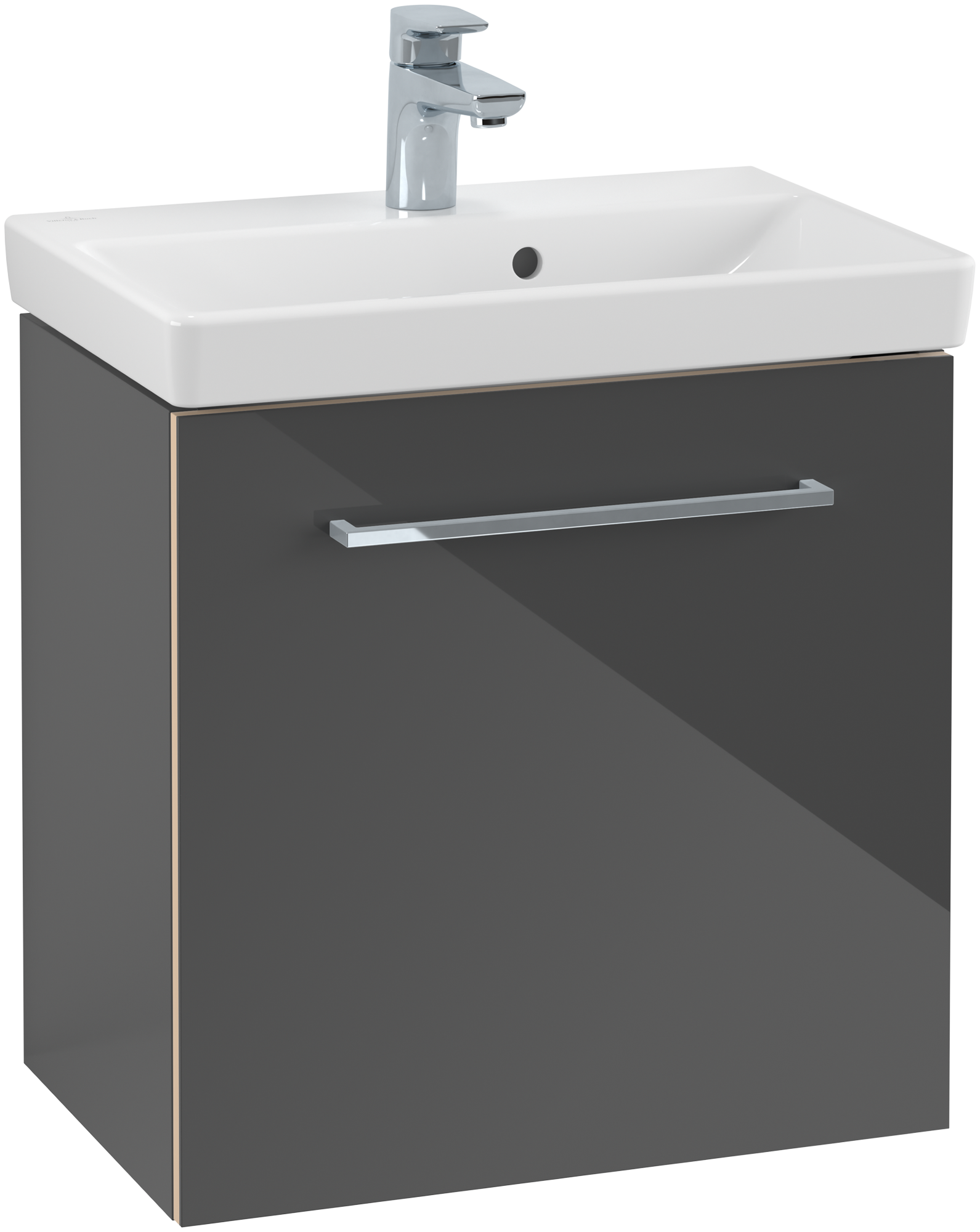 Villeroy & Boch Avento Waschbeckenunterschrank, 1 Tür, 530x514x352mm, Korpus: Crystal Grey, Front: Crystal Grey