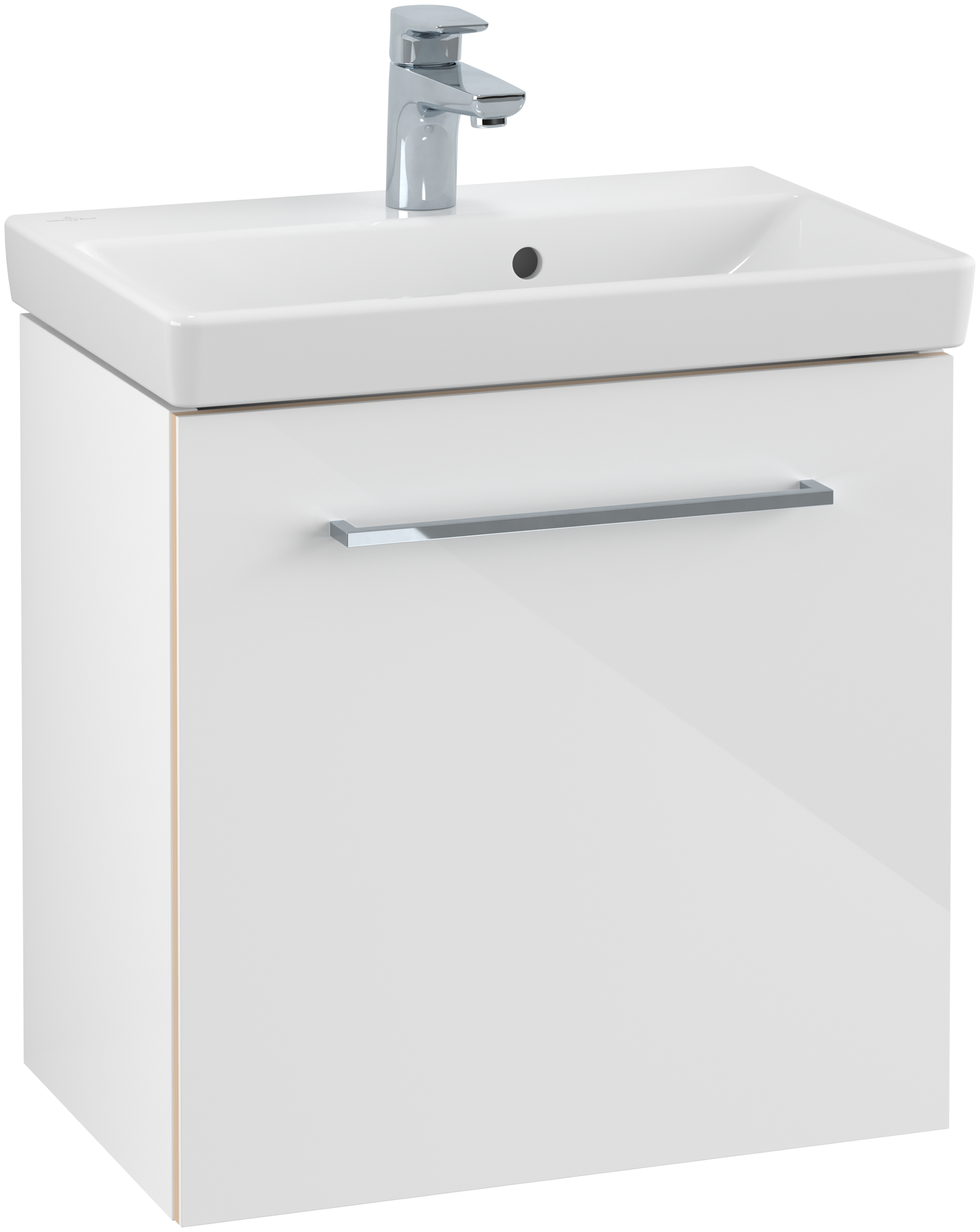 Villeroy & Boch Avento Meuble sous plan, 1 porte, 530x514x352mm, Caisson: Crystal White, Façade: Crystal White