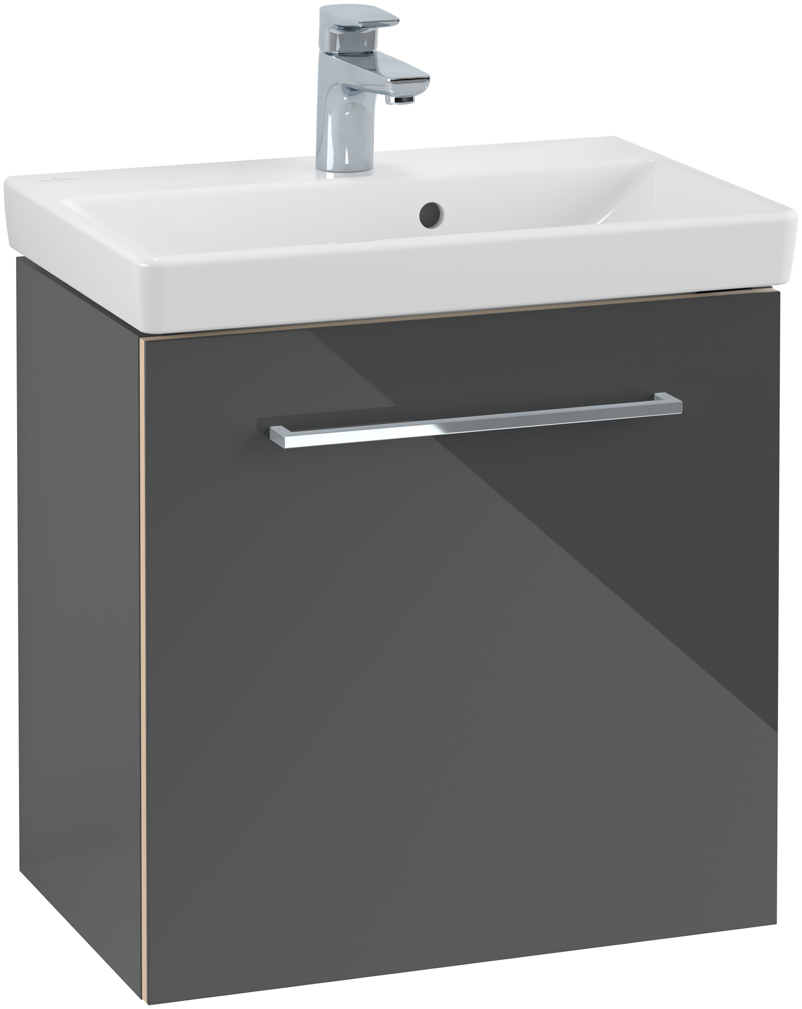 Villeroy & Boch Avento Waschbeckenunterschrank, 1 Tür, 526x514x350mm, Korpus: Crystal Grey, Front: Crystal Grey