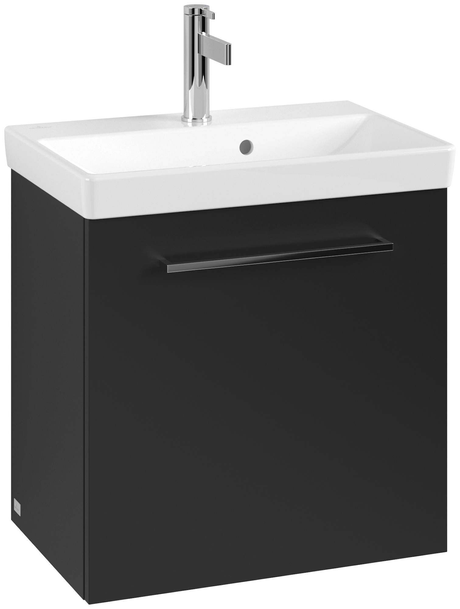 Villeroy & Boch Avento Wastafelonderkast, 1 deur, 526x514x350mm, Corpus: Volcano Black, Front: Volcano Black