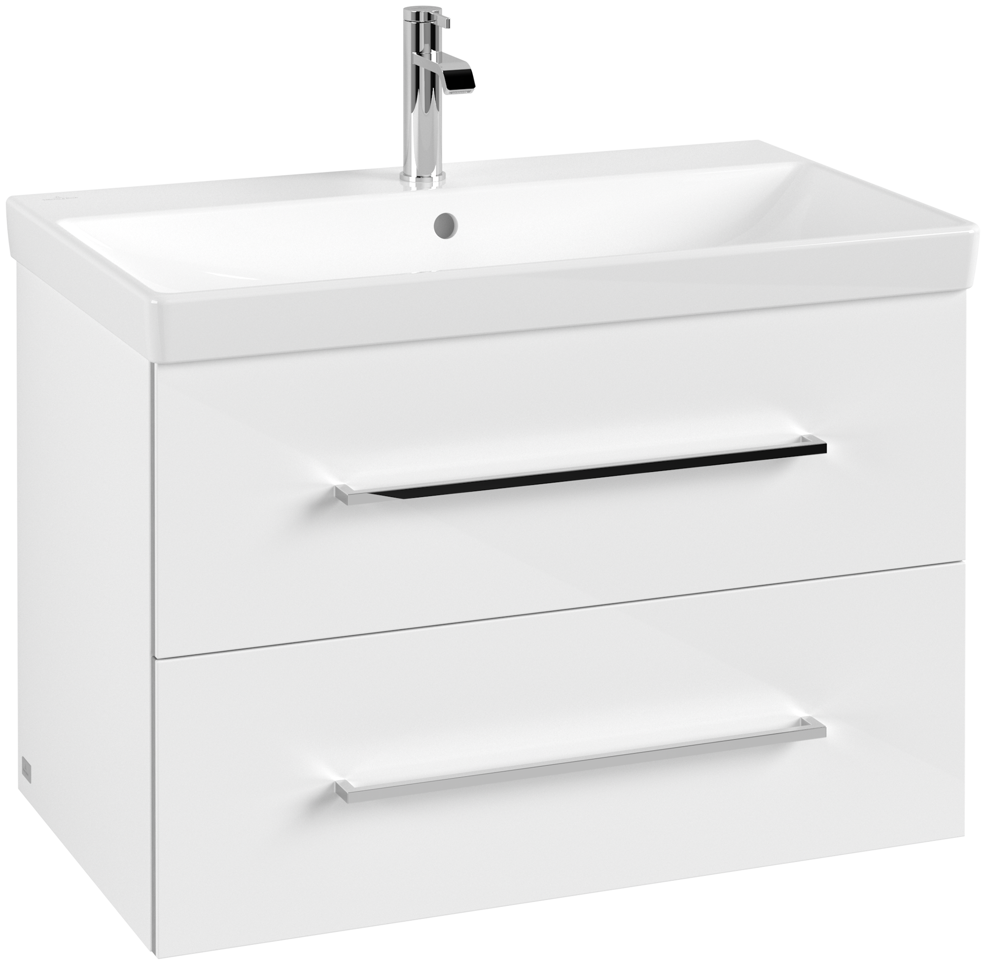 Villeroy & Boch Avento Vanity unit, 2 pull-out compartments, 780x514x452mm, Body: Crystal White, Front: Crystal White
