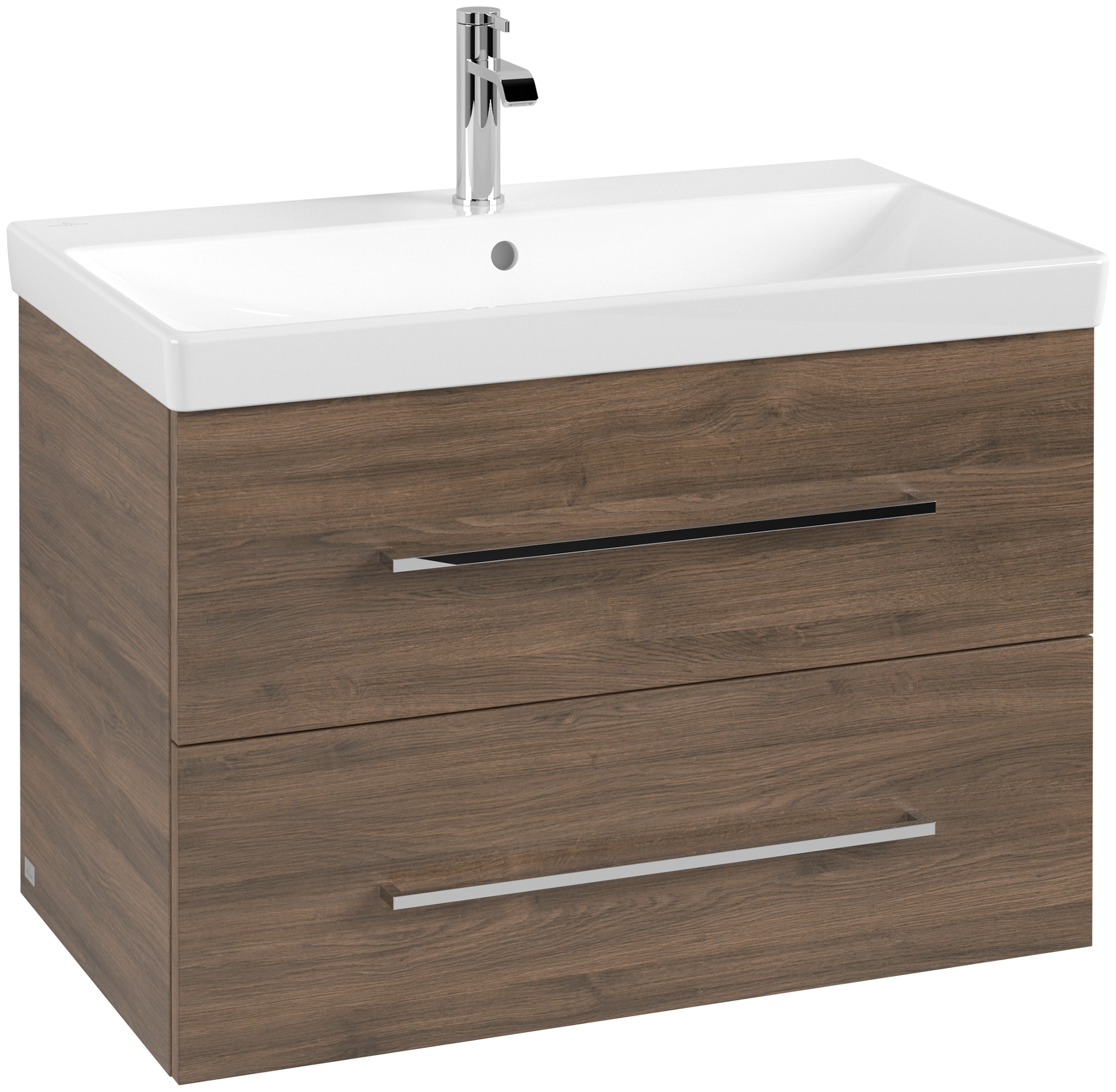 Villeroy & Boch Avento Meuble sous plan, 2 tiroirs sur rails, 780x514x452mm, Caisson: Arizona Oak, Façade: Arizona Oak