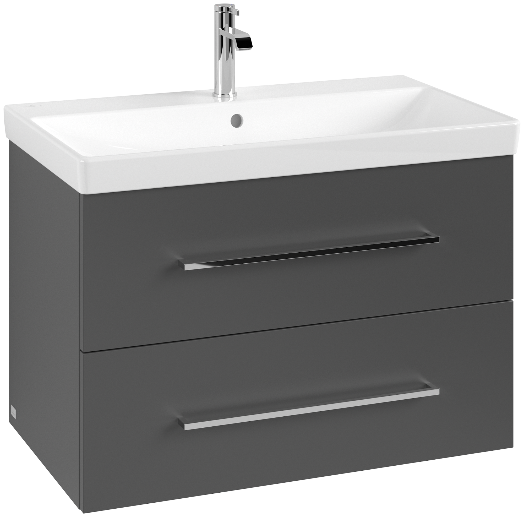 Villeroy & Boch Avento Vanity unit, 2 pull-out compartments, 780x514x452mm, Body: Graphite, Front: Graphite