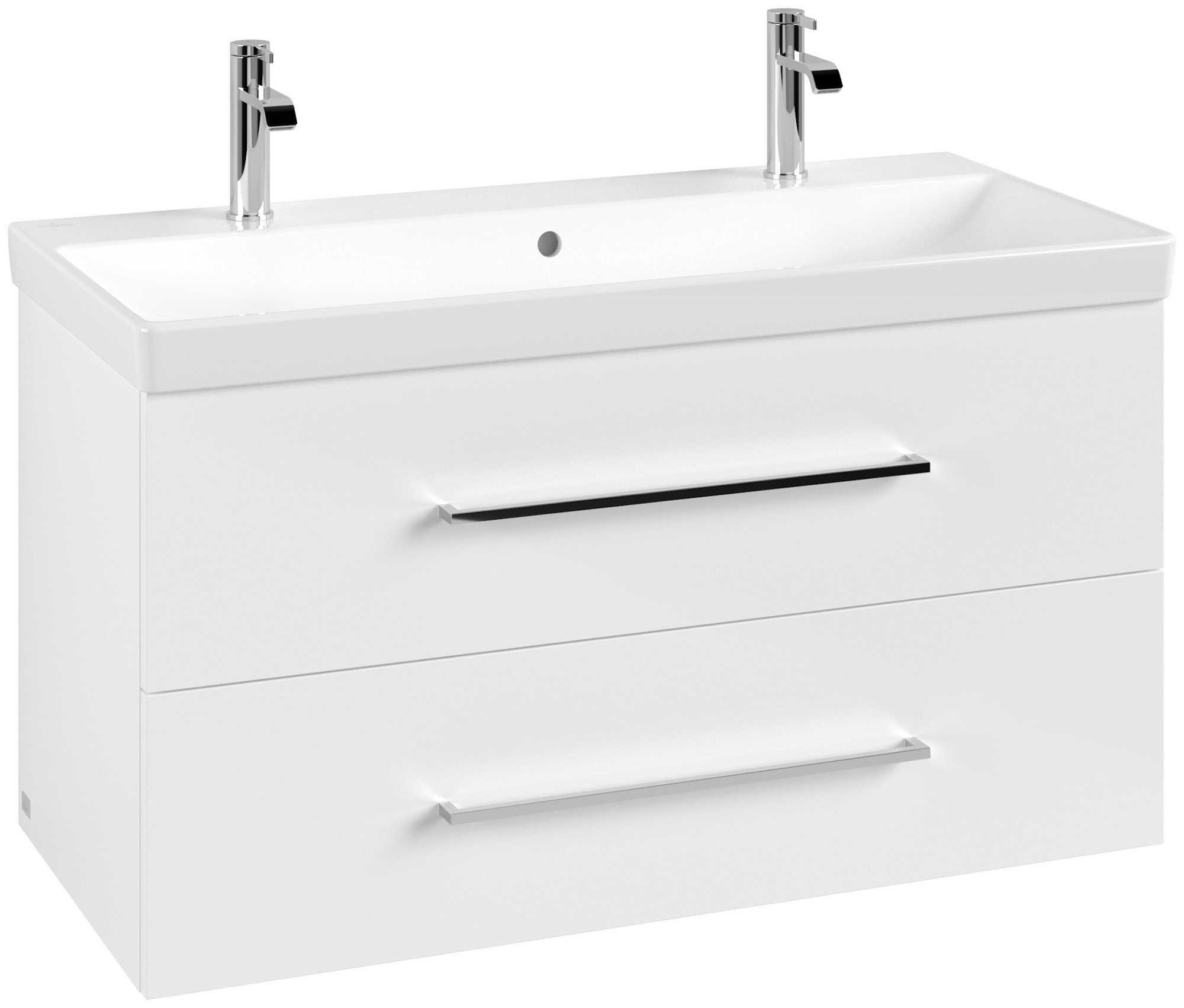 Villeroy & Boch Avento Modulo bajo, 2 compartimentos extraíbles, 980x514x452mm, Cuerpo: Brilliant White, Frontal: Brilliant White