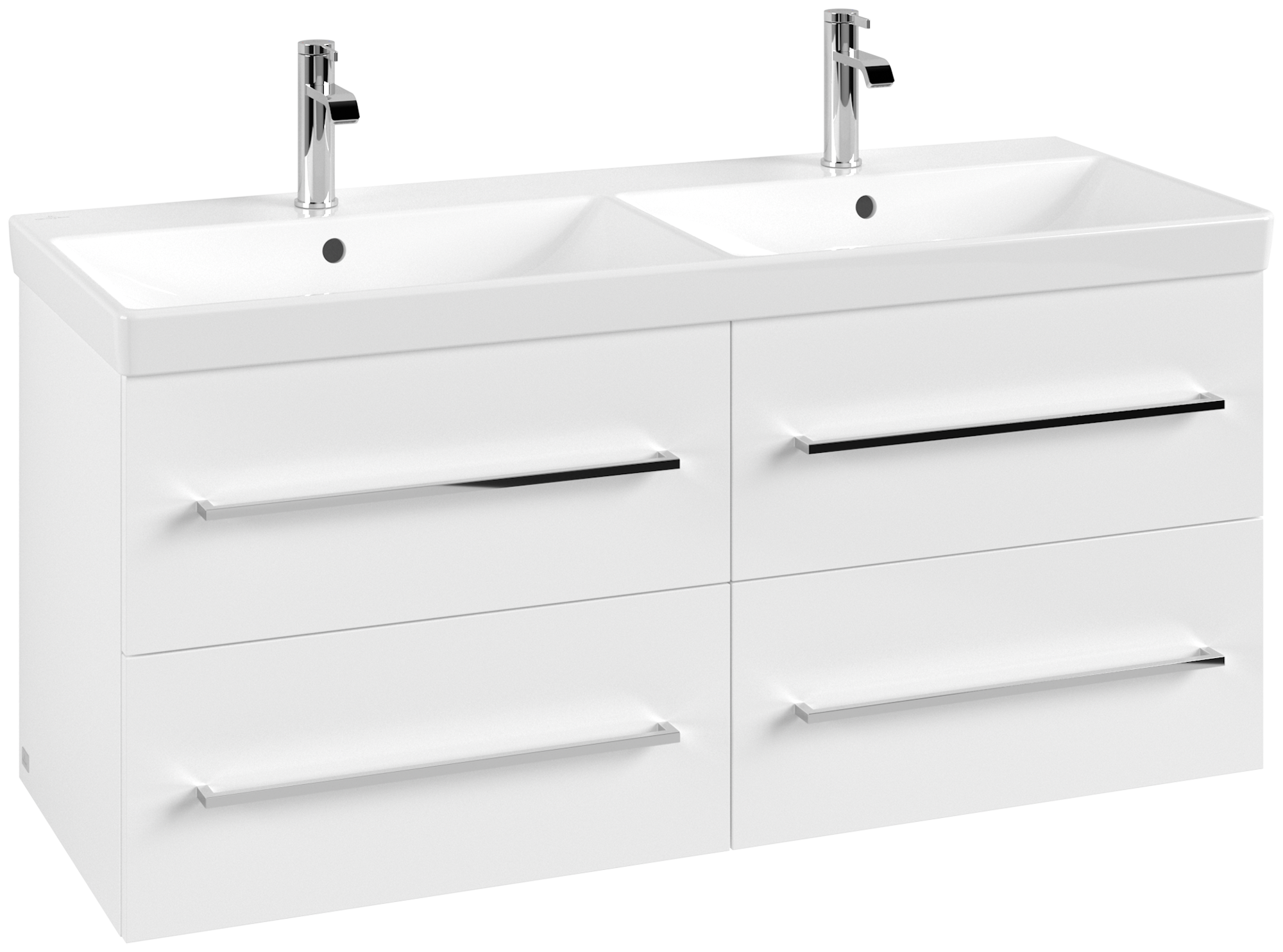 Villeroy & Boch Avento Vanity unit, 4 pull-out compartments, 1180x514x484mm, Body: Brilliant White, Front: Brilliant White