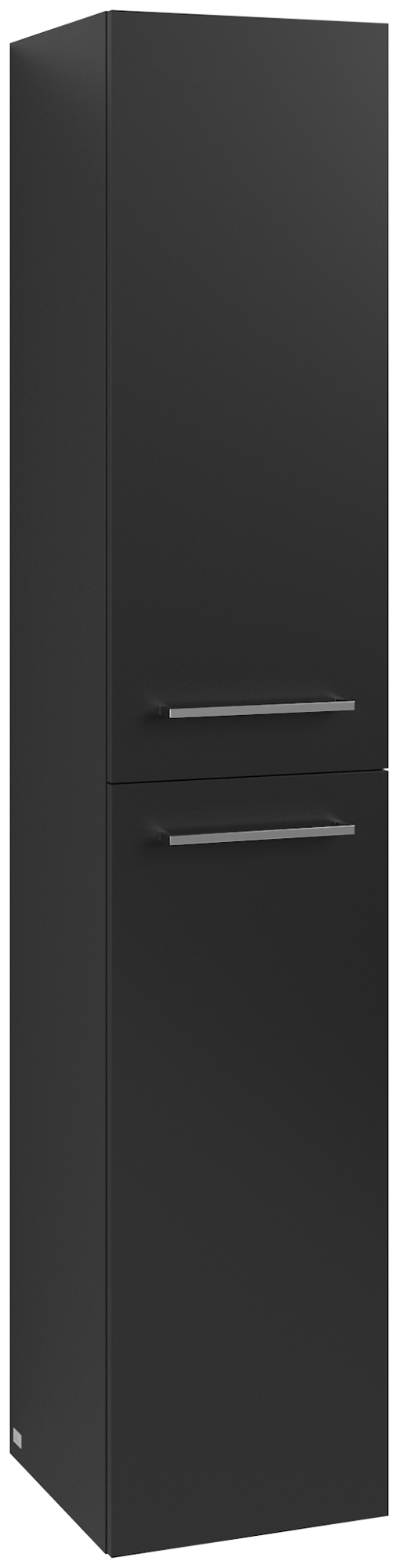 Villeroy & Boch Avento Armario alto, 2 puertas, 350x1760x372mm, Cuerpo: Volcano Black, Frontal: Volcano Black