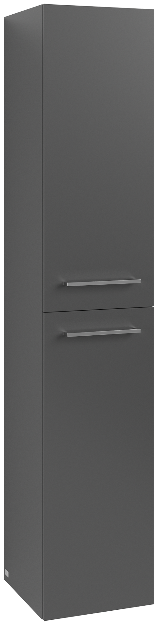 Villeroy & Boch Avento Armario alto, 2 puertas, 350x1760x372mm, Cuerpo: Graphite, Frontal: Graphite
