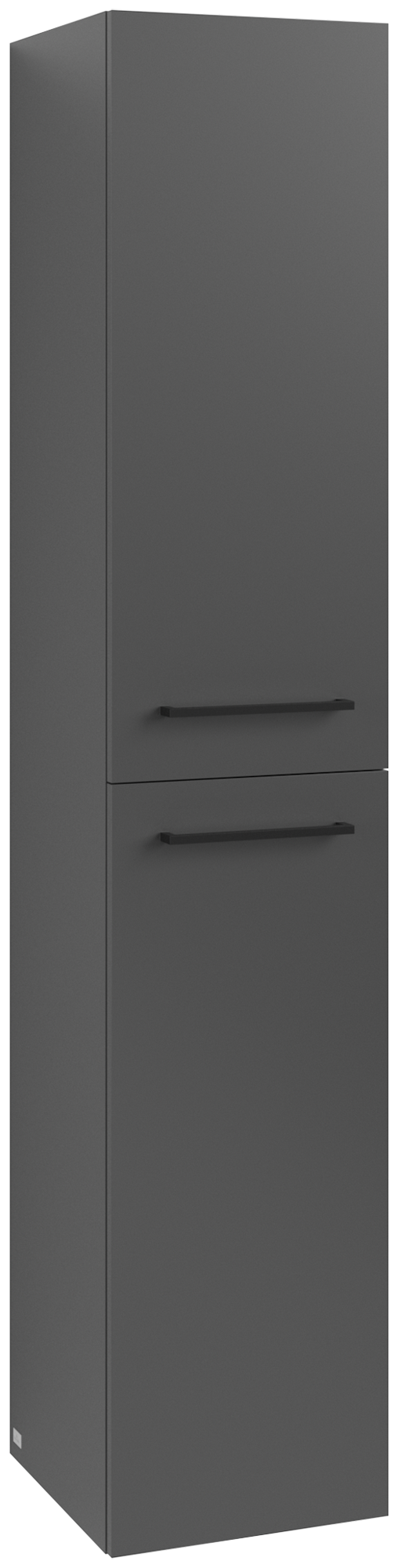 Villeroy & Boch Avento Hoge kast, 2 deuren, 346x1760x370mm, Corpus: Graphite, Front: Graphite