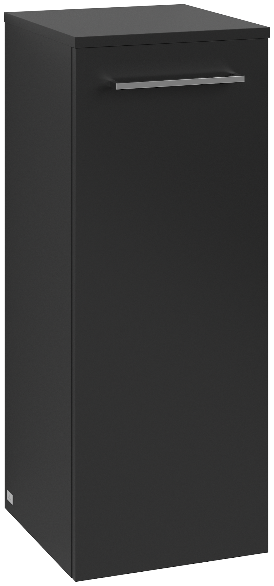 Villeroy & Boch Avento Zijkast, 1 deur, 350x890x373mm, Corpus: Volcano Black, Front: Volcano Black