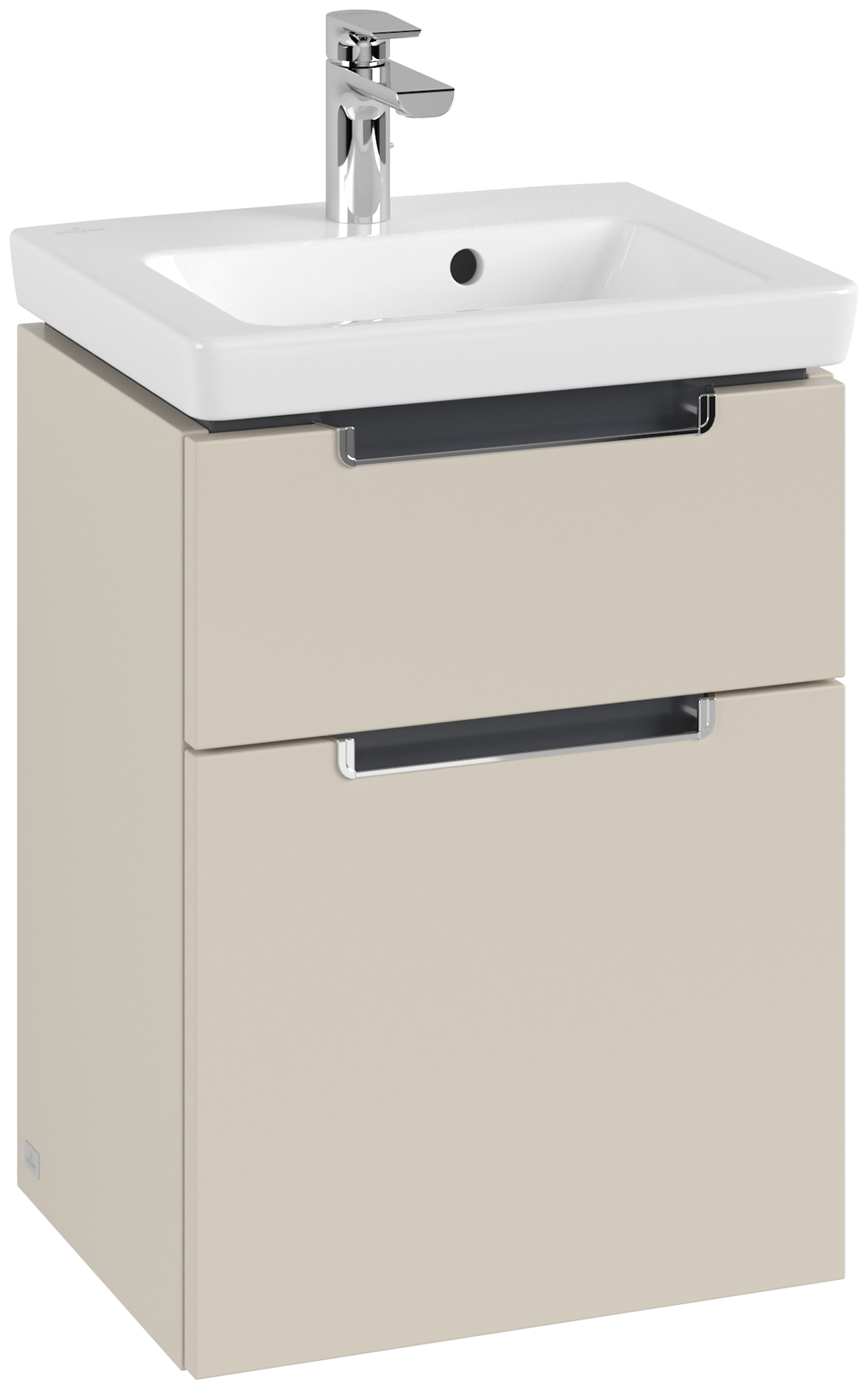 Villeroy & Boch Subway 2.0 Waschbeckenunterschrank, 2 Auszüge, 440x590x352mm, Korpus: Cashmere Grey, Front: Cashmere Grey