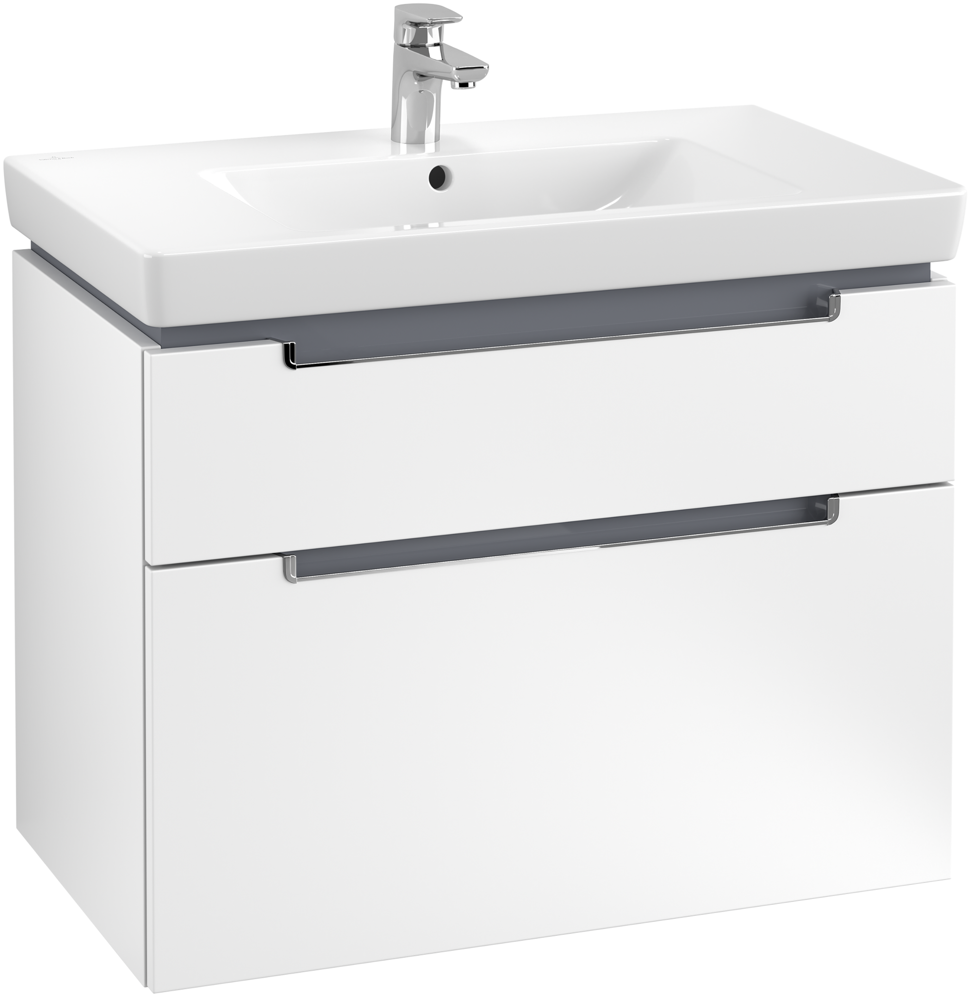 Villeroy & Boch Subway 2.0 Skab, 2 udtræk, 787x590x449mm, Korpus: White Matt, Front: White Matt