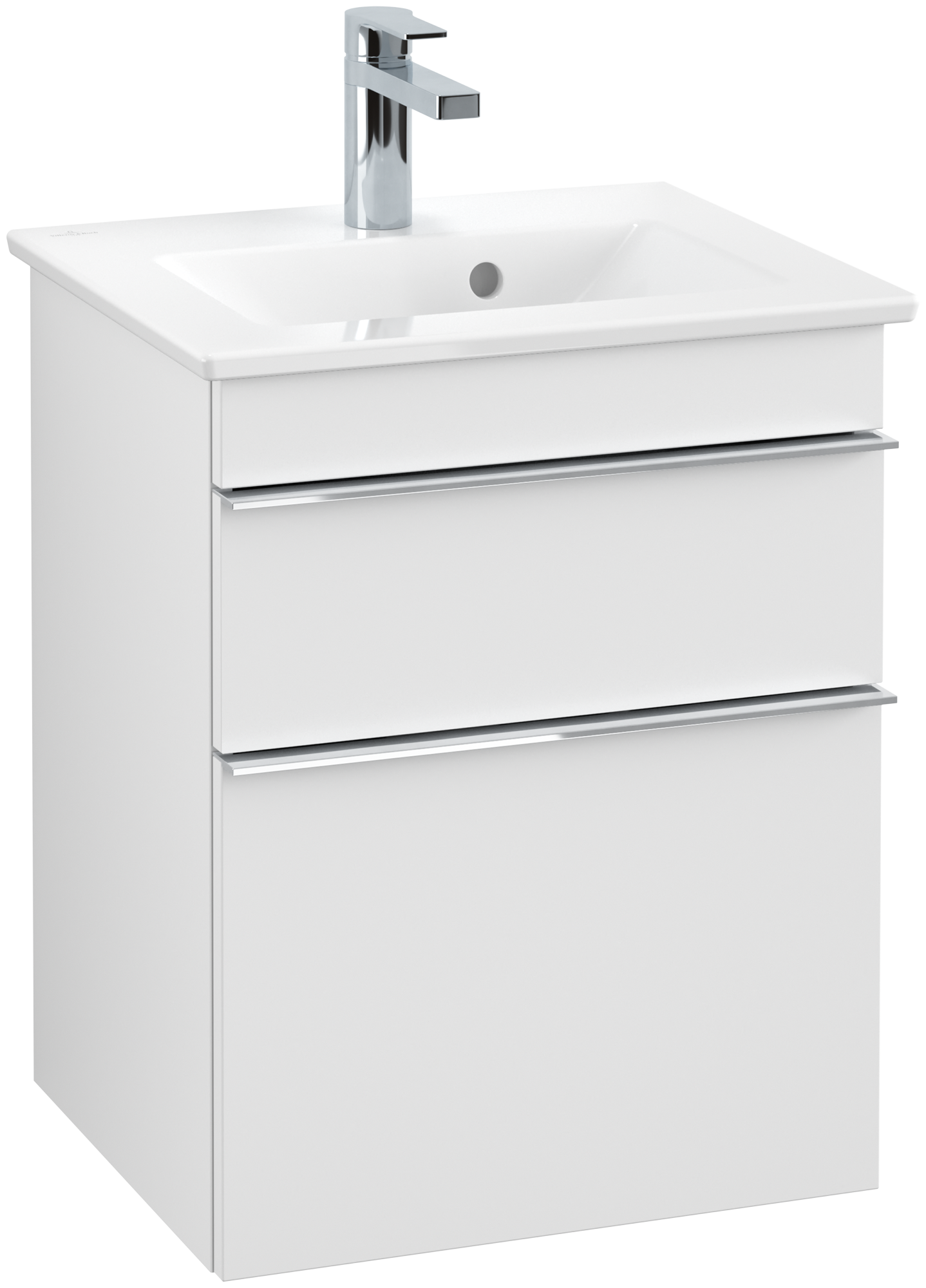 Villeroy & Boch Venticello Waschbeckenunterschrank, 2 Auszüge, 466x590x425mm, Korpus: White Matt, Front: White Matt