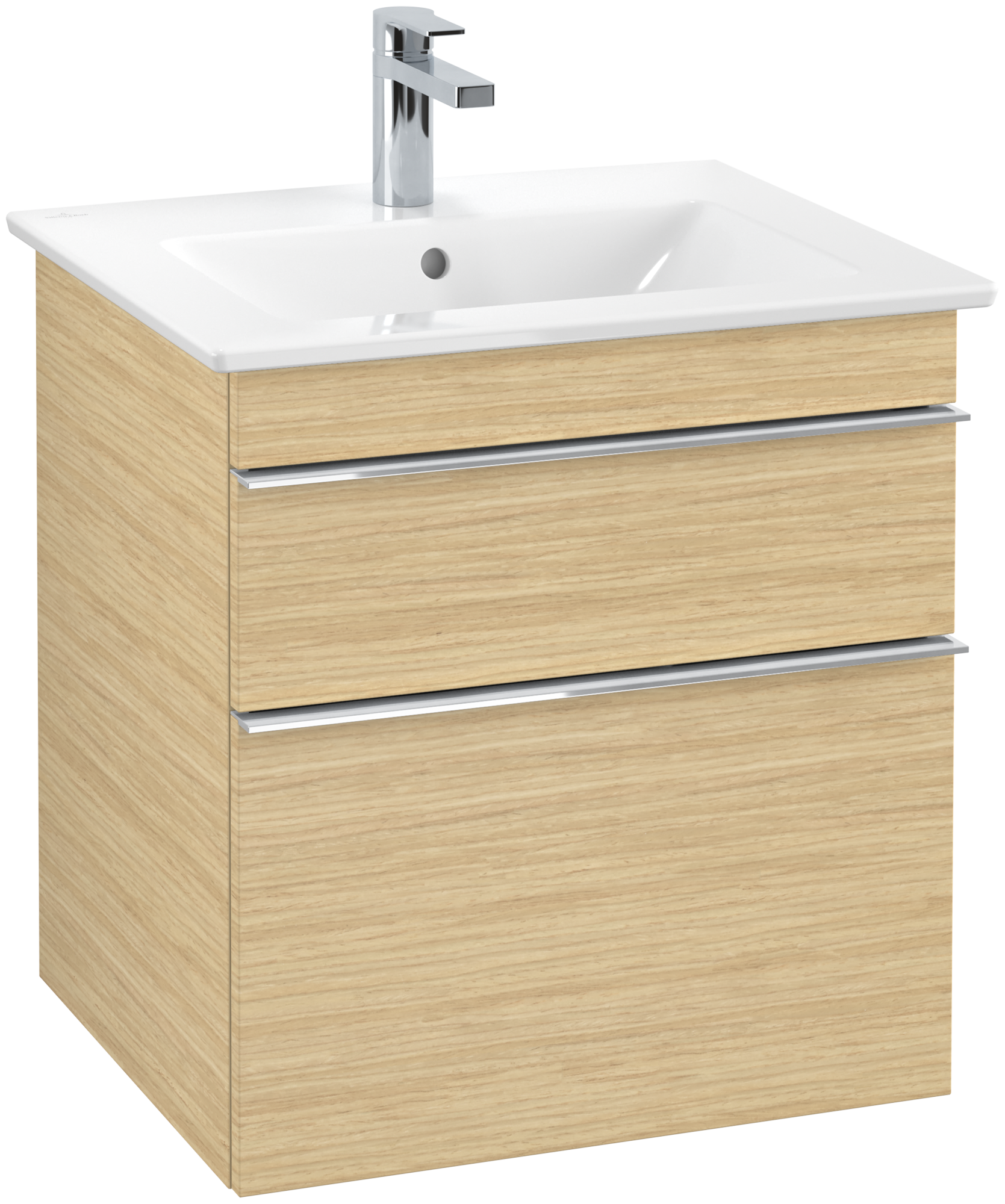 Villeroy & Boch Venticello Meuble sous plan, 2 tiroirs sur rails, 553x590x477mm, Caisson: Nordic Oak, Façade: Nordic Oak