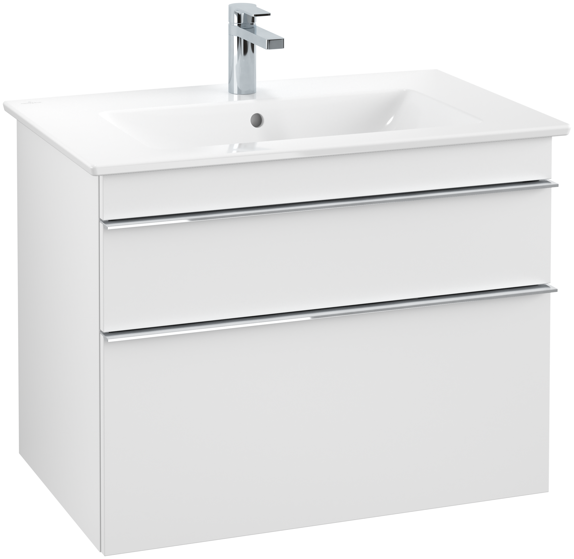 Villeroy & Boch Venticello Servantskap, 2 uttrekkbare rom, 753x590x502mm, Kropp: White Matt, Front: White Matt
