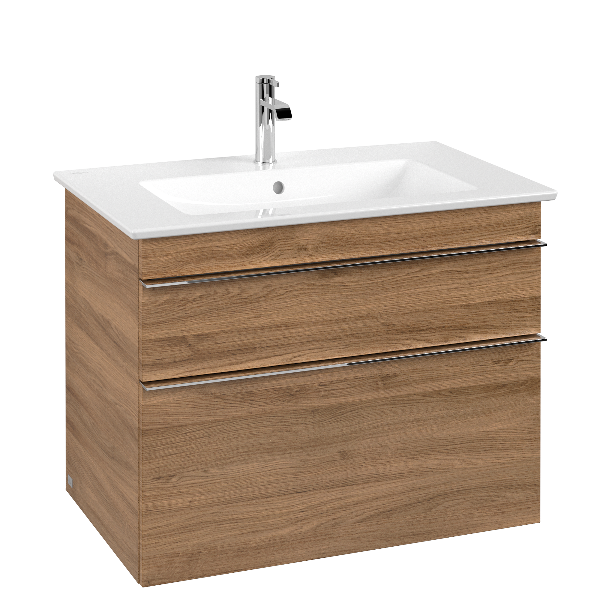 Villeroy & Boch Venticello Meuble sous plan, 2 tiroirs sur rails, 753x590x502mm, Caisson: Oak Kansas, Façade: Oak Kansas