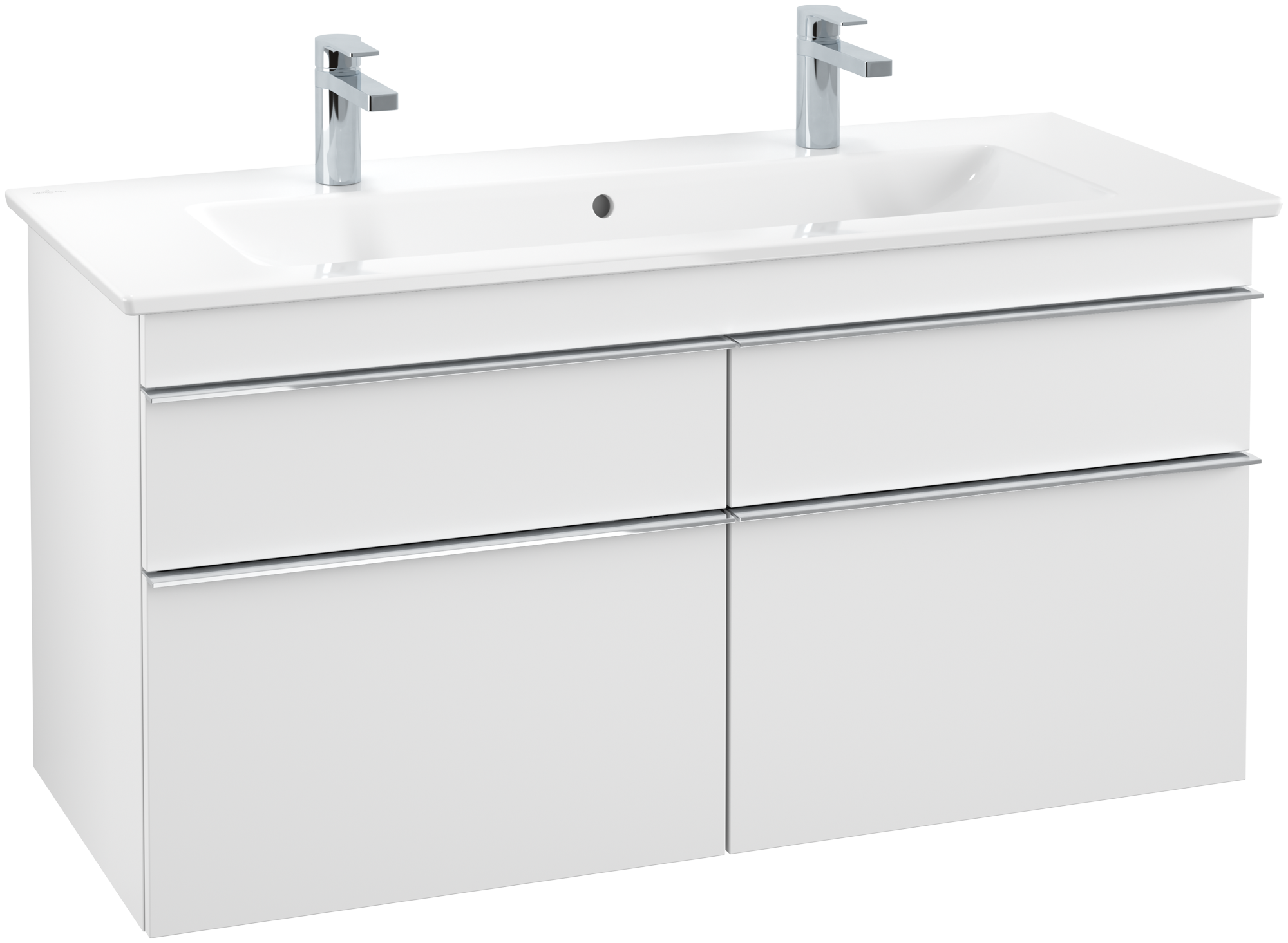 Villeroy & Boch Venticello Waschbeckenunterschrank, 4 Auszüge, 1153x590x502mm, Korpus: White Matt, Front: White Matt