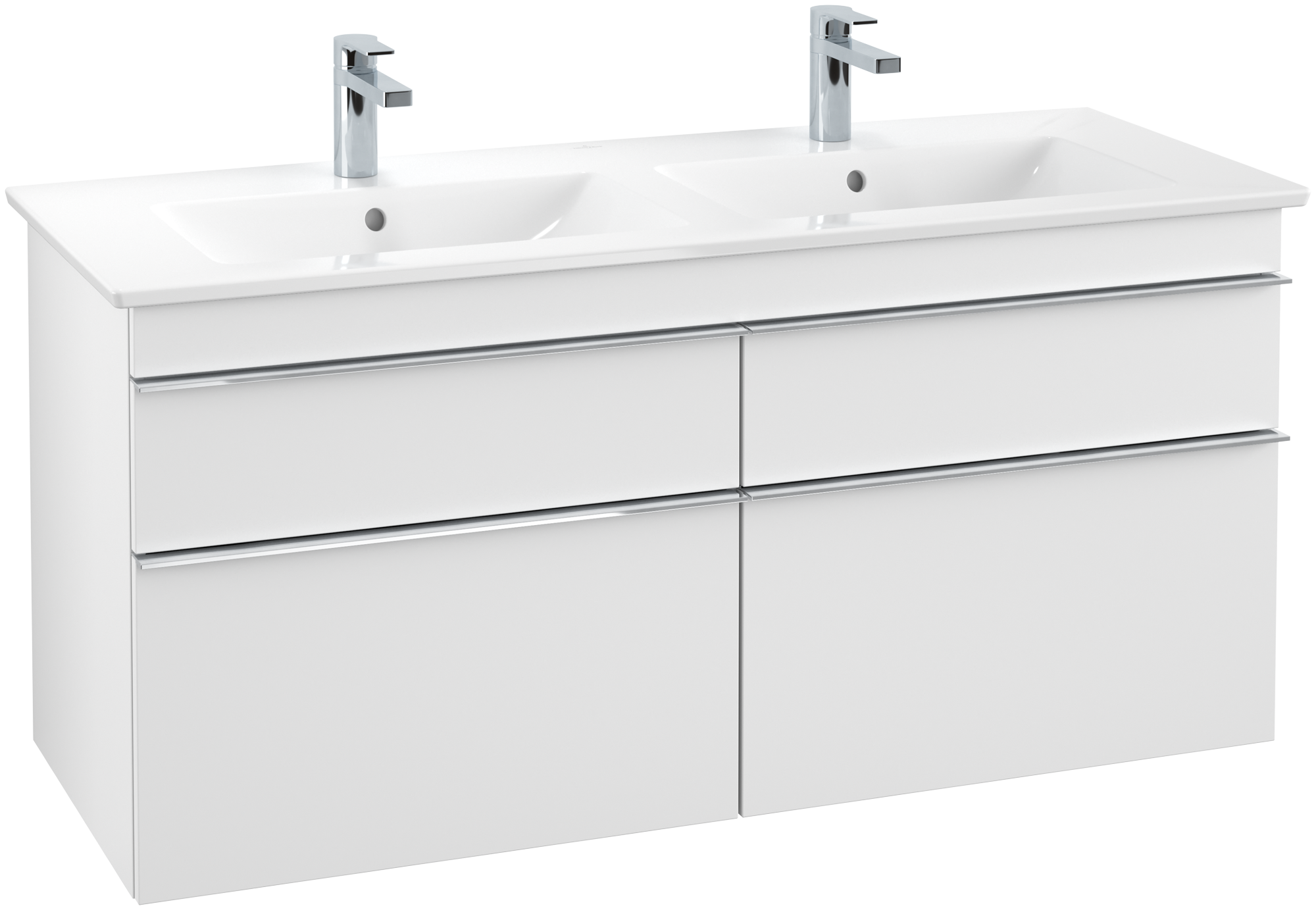 Villeroy & Boch Venticello Waschbeckenunterschrank, 4 Auszüge, 1253x590x477mm, Korpus: White Matt, Front: White Matt