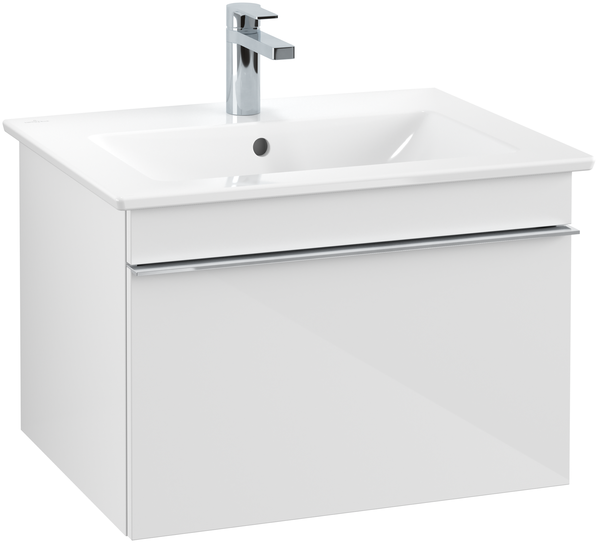 Villeroy & Boch Venticello Waschbeckenunterschrank, 1 Auszug, 603x420x502mm, Korpus: Glossy White, Front: Glossy White