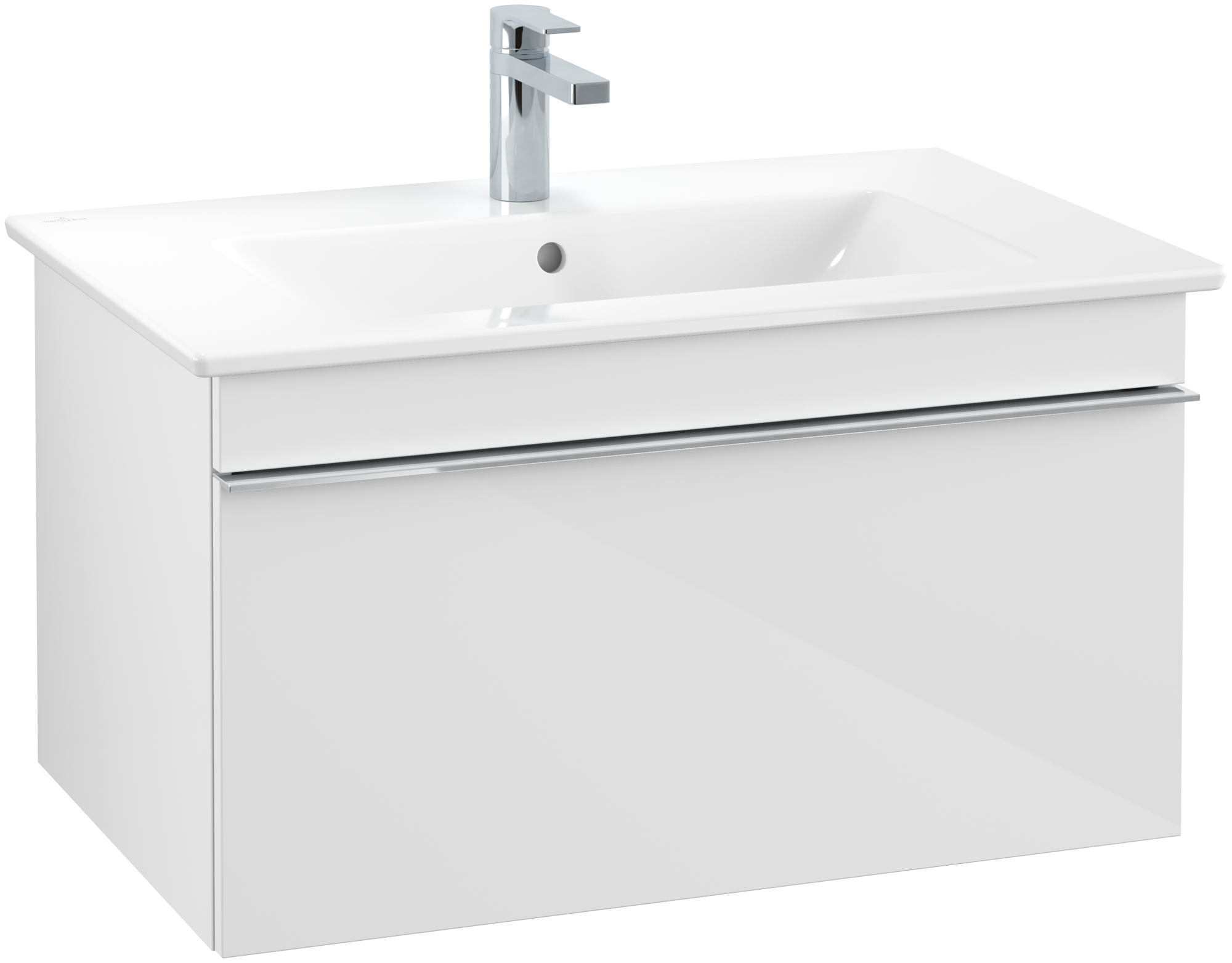 Villeroy & Boch Venticello Waschbeckenunterschrank, 1 Auszug, 753x420x477mm, Korpus: Glossy White, Front: Glossy White