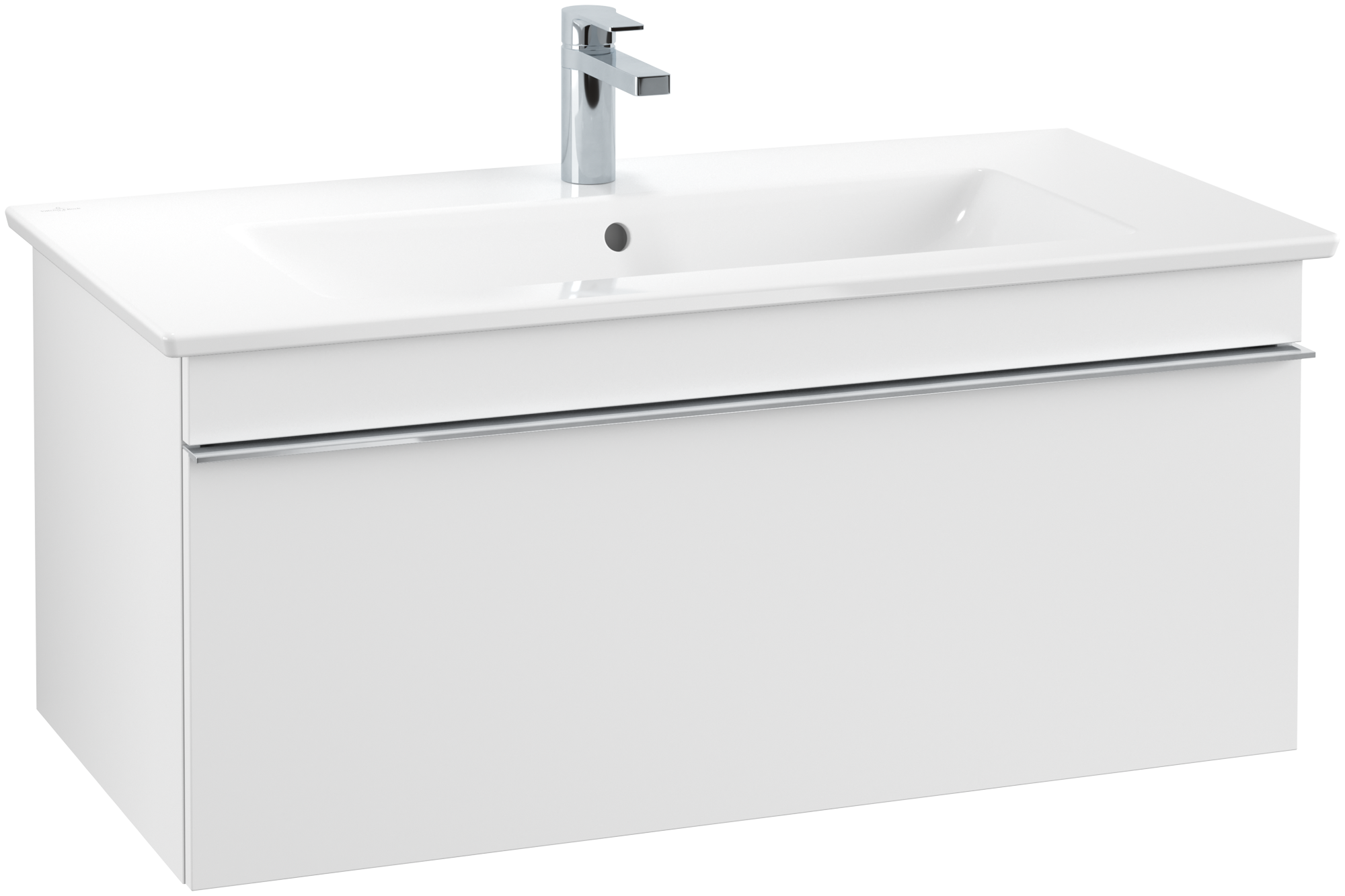 Villeroy & Boch Venticello Skab, 1 udtræk, 953x420x502mm, Korpus: White Matt, Front: White Matt